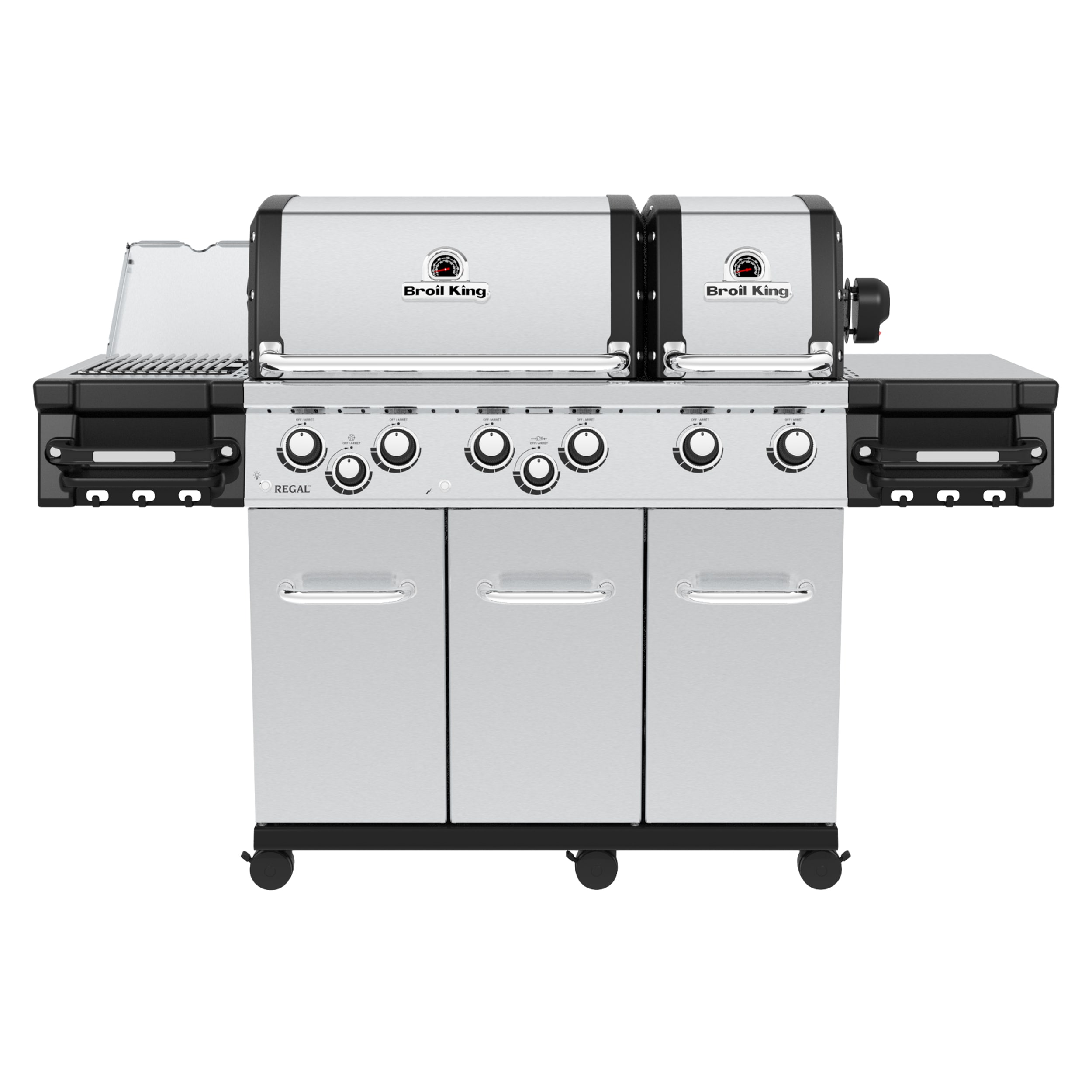 Broil King S 690 Pro IR Stainless Steel 6-Burner Gas Infrared Gas Grill with 1 Side Burner with Rotisserie Burner in the Gas Grills department at Lowes.com