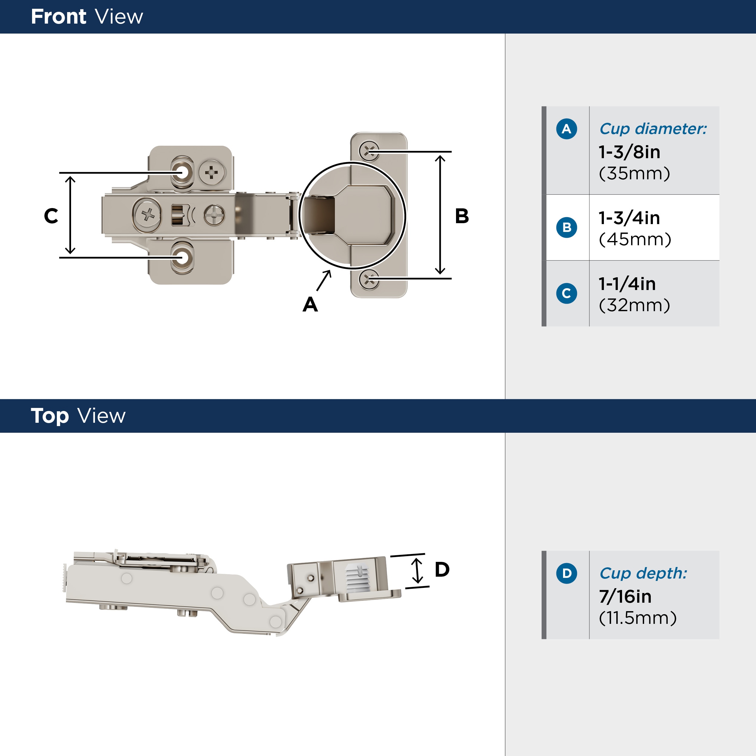 Amerock BP9238SCFR Cabinet-Hinges - View #3