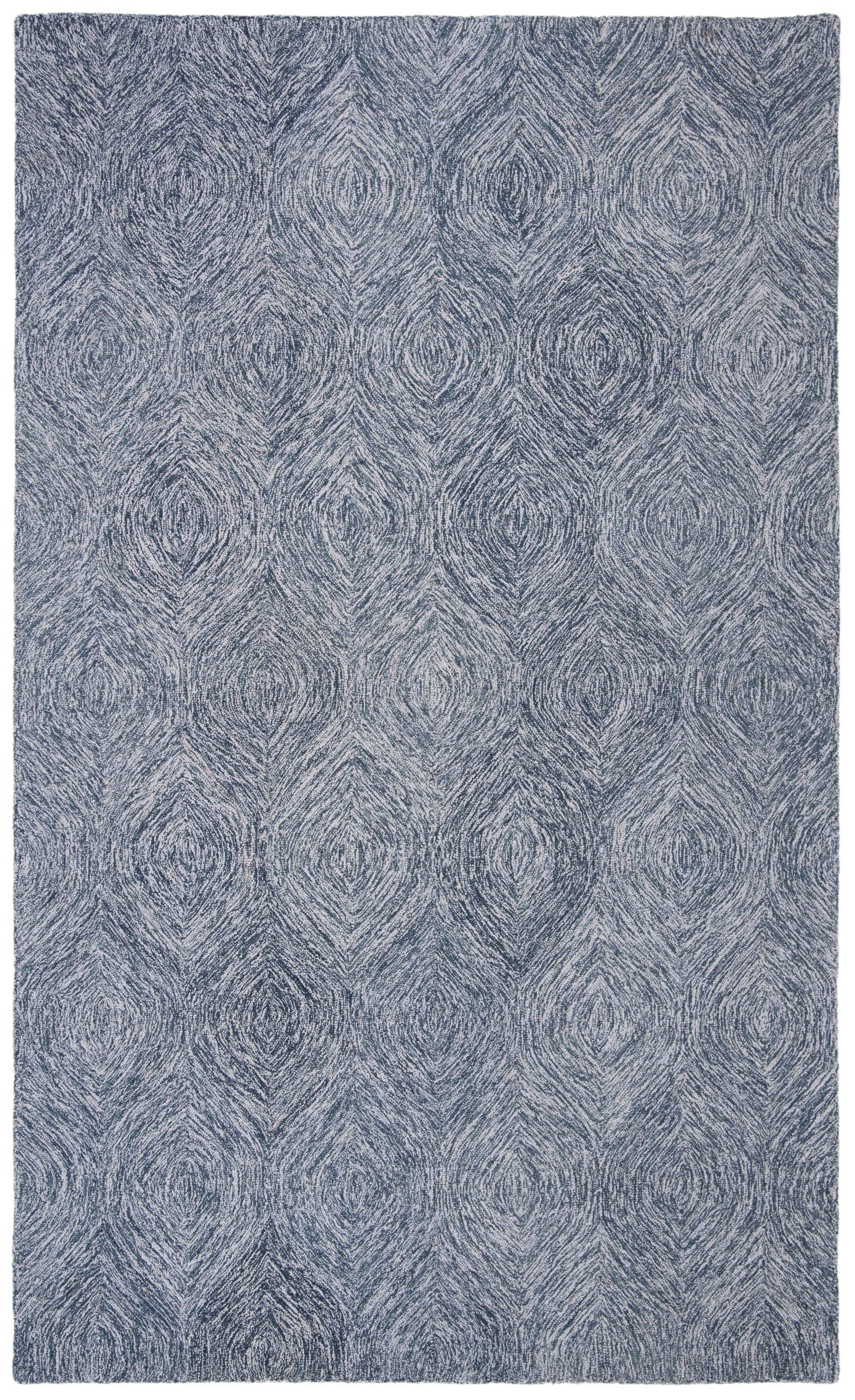 Handmade Grey & Ivory Wool Tufted Area Rug 8' x 10'