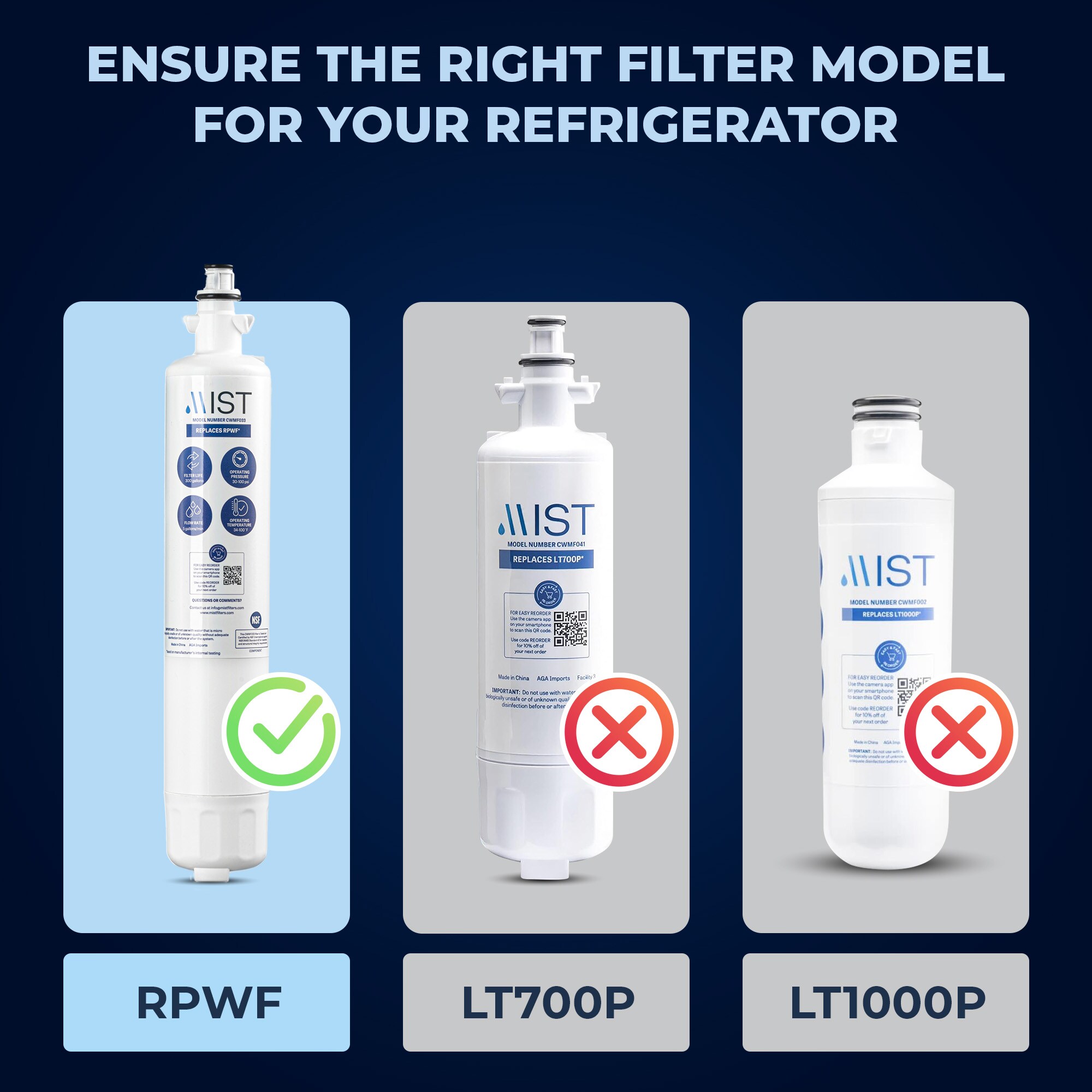 Mist CWMF033 Refrigerator-Water-Filters - View #2