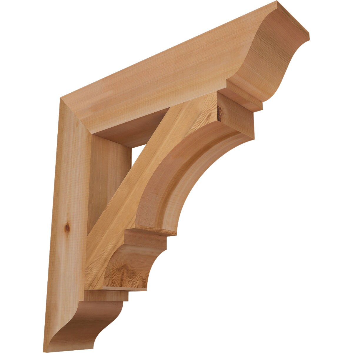 Ekena Millwork BKT06X28X28BOA01SWR Balboa traditional smooth 5-1/2-in x 28-in x 28-in Western red cedar Brown Wood Standard bracket