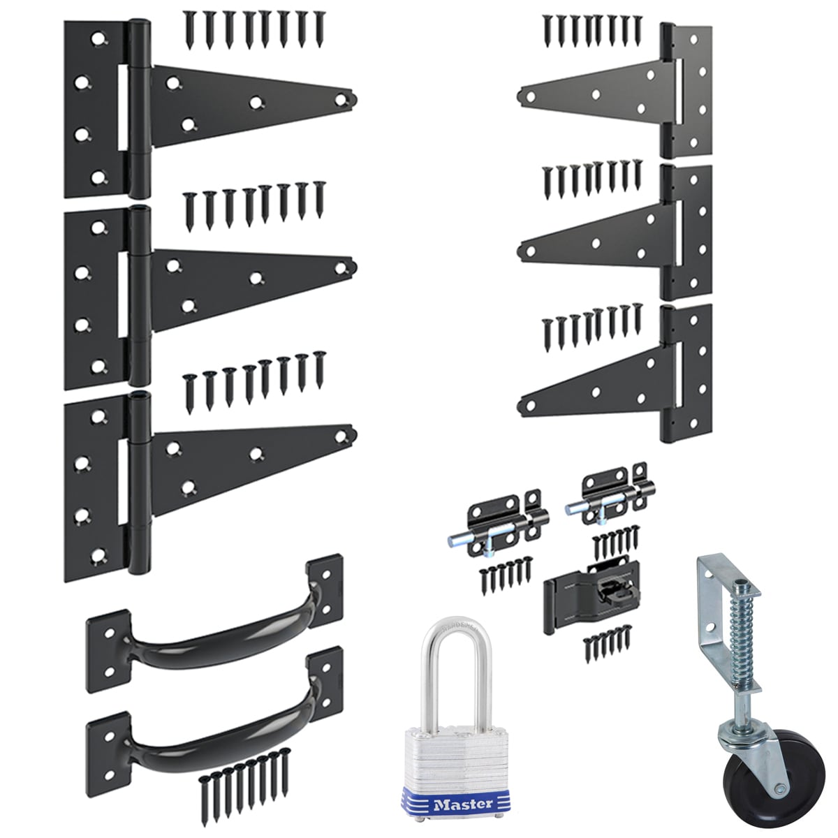 Shop National Hardware Black Strap Gate Hardware Kit with Combination  Padlock at