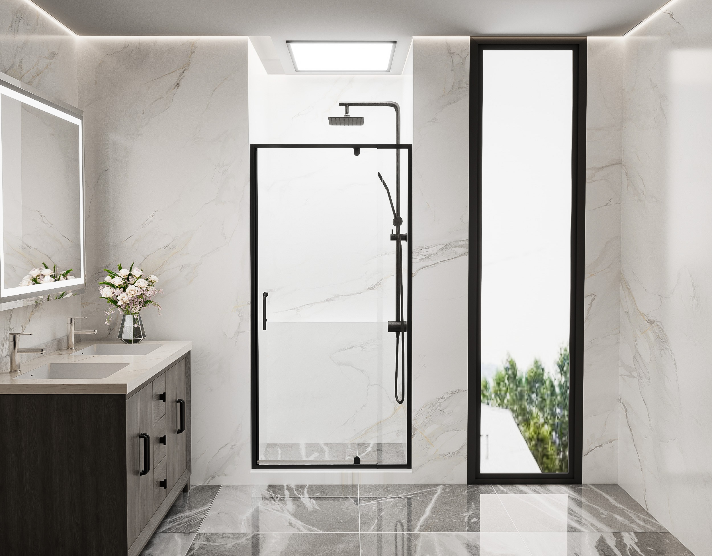 TETOTE LW-TE-SD03-91183BK Shower-Doors - View #2
