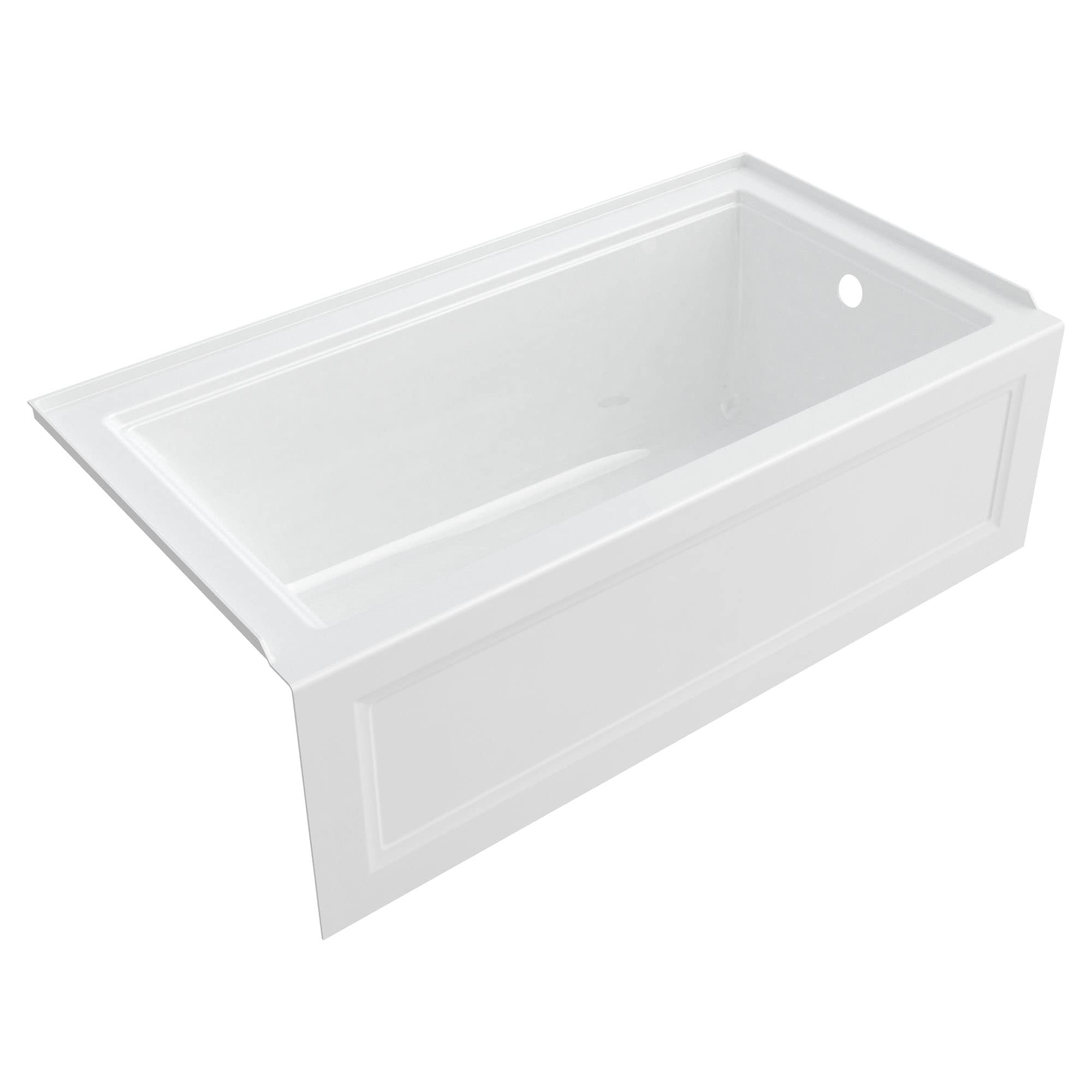 American Standard Evolution 32-in x 60-in White Acrylic Hourglass Alcove  Whirlpool Tub (Right Drain) in the Bathtubs department at