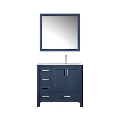 Lexora Jacques 36 In Navy Blue, Home Decorators Bathroom Vanity Mirrors