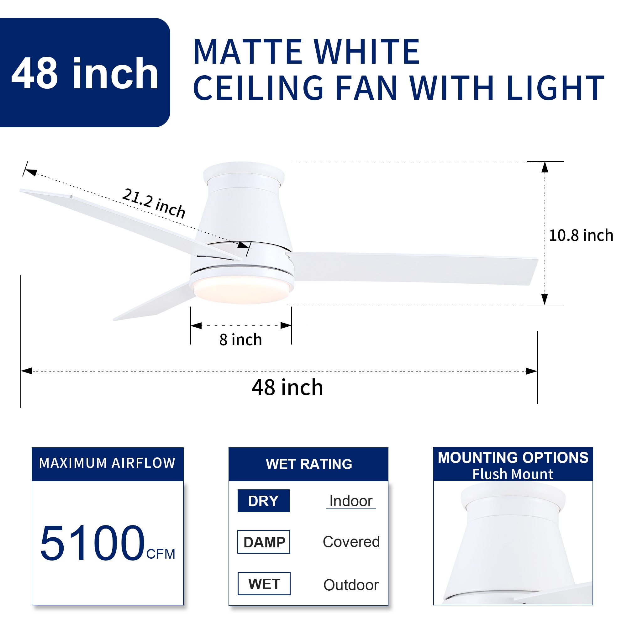 YUHAO LSDC1153WH48 Ceiling-Fans - View #8