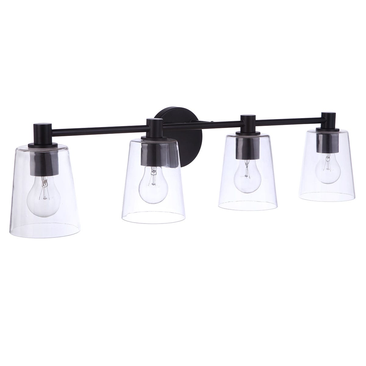 Craftmade 12633FB4 Emilio 32.75-in 4 -Light Matte Black Transitional Vanity light