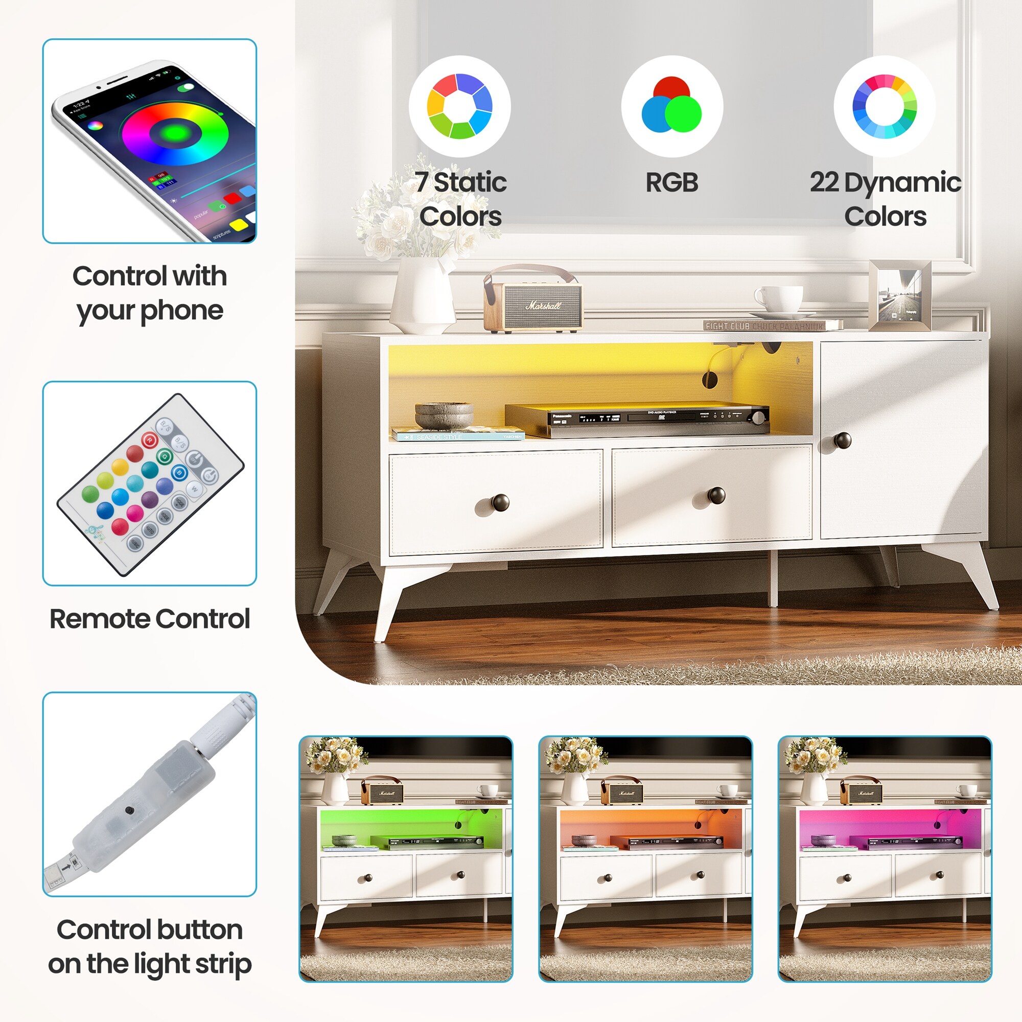 Crestlive Products CL-TV007WHT Tv-Stands - View #4