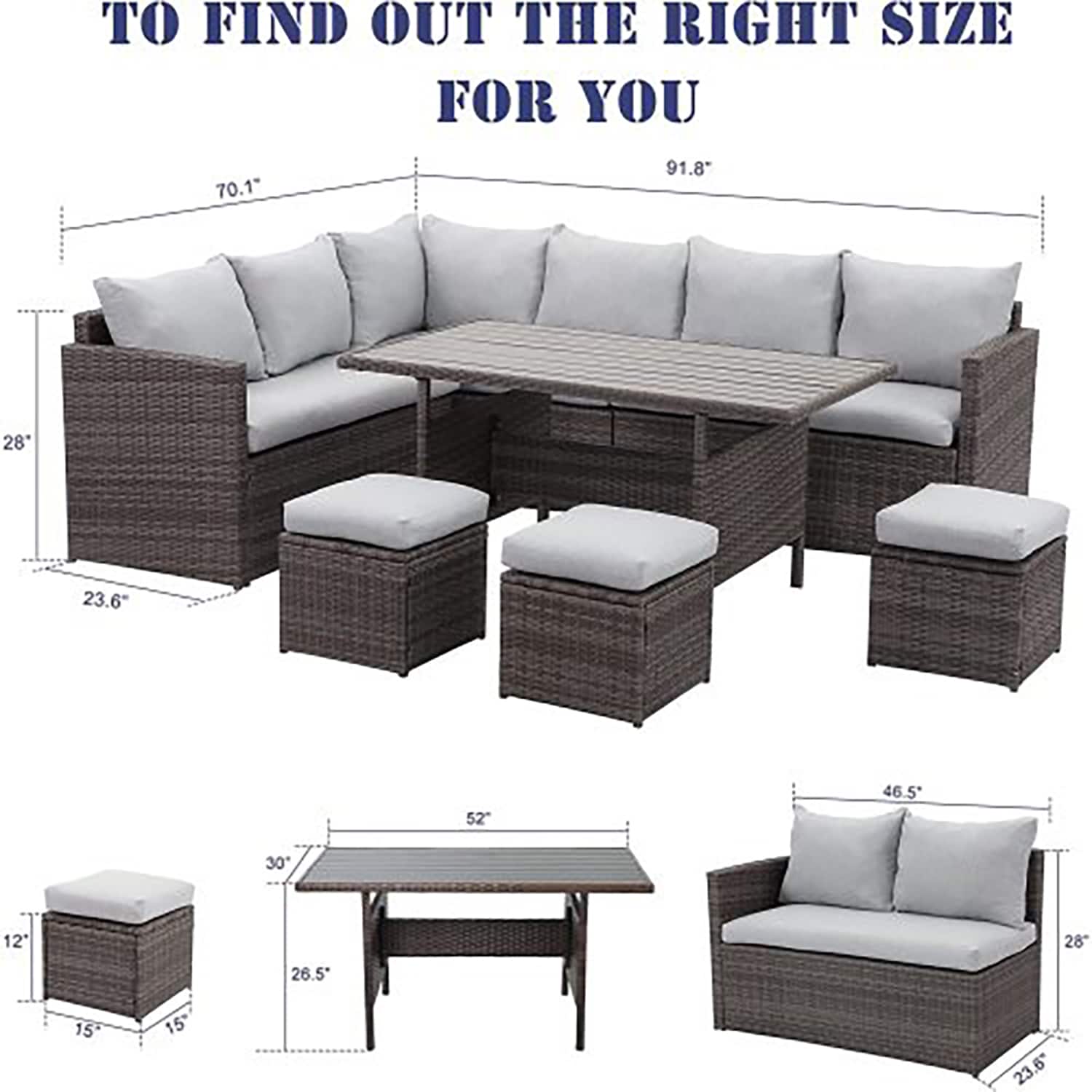 GZMR GM-EF-00024 Patio-Conversation-Sets - View #4