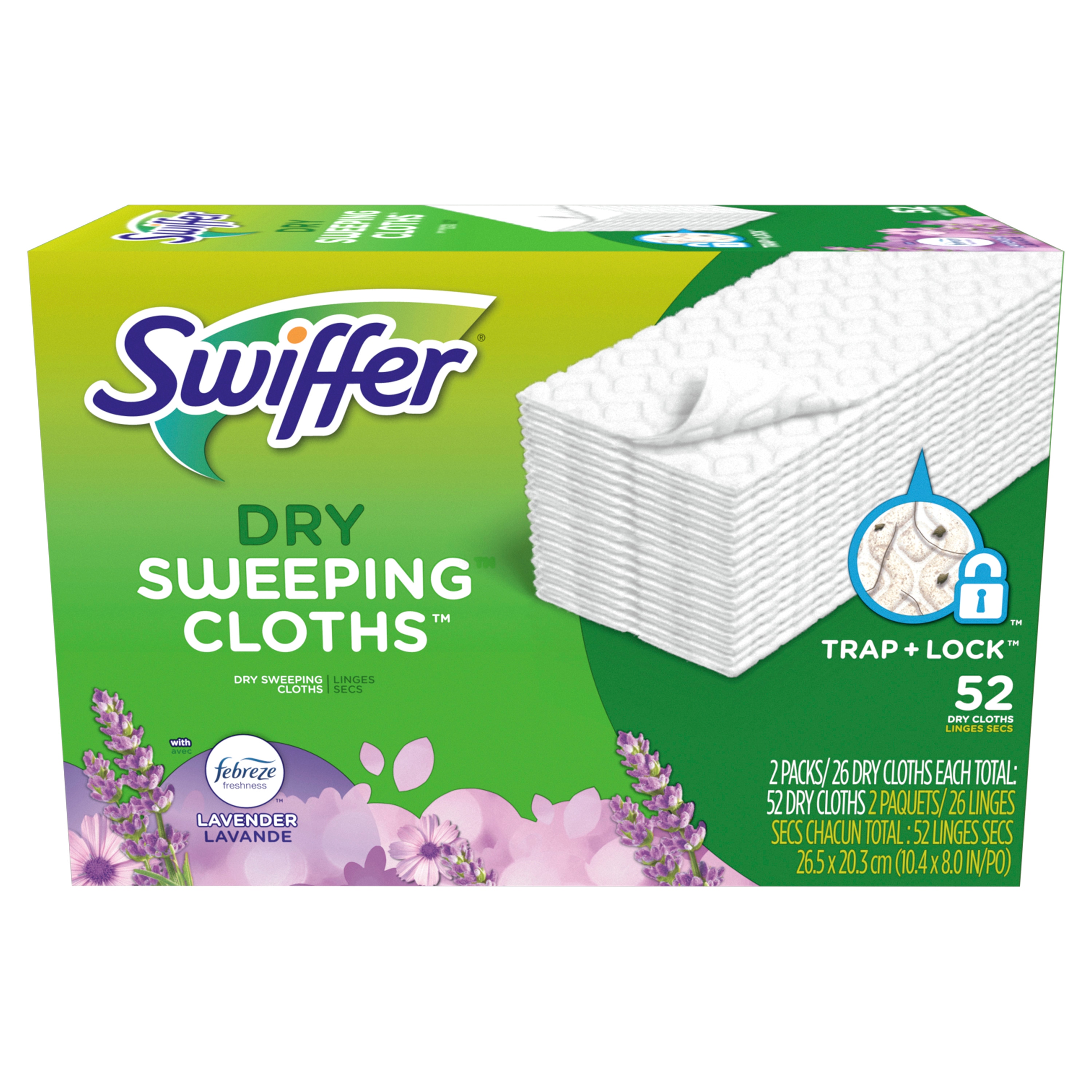Swiffer Sweeper Multi-Surface Dry Sweeping Cloths Lavender Scent with Microfiber Refill in the Mop Refills & Replacement Heads department at Lowes.com