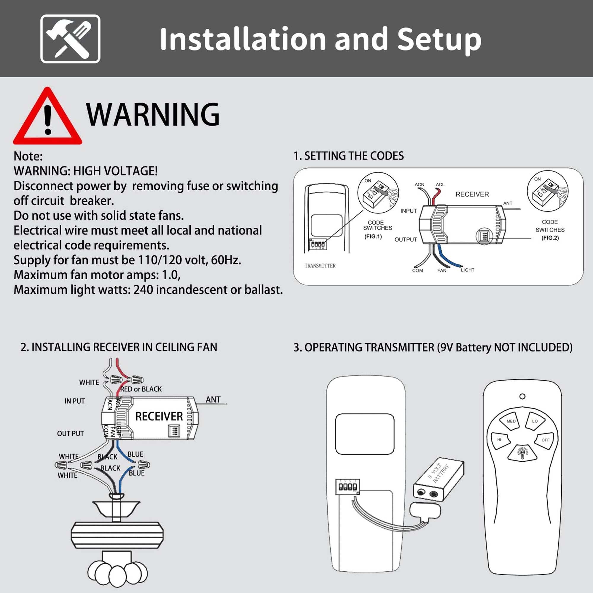 Numhew NHLYNN19533 Ceiling-Fan-Mtg-Hdwr - View #6