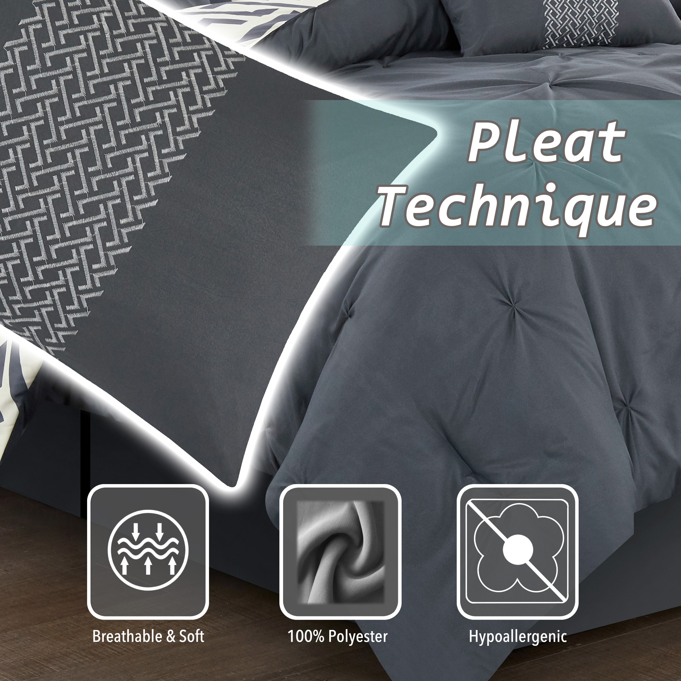Nanshing LOREN-Q-GREY bedding - View #4
