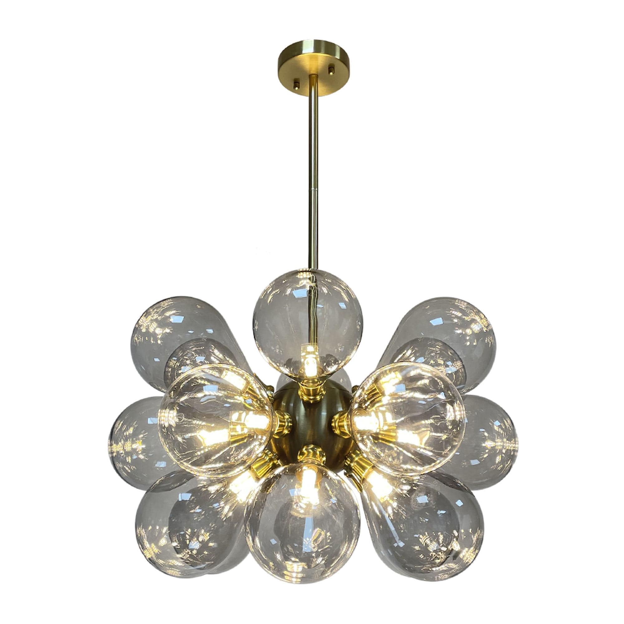 HUOKU PD1065521 Alma 18 -Light Antique Brass Modern/contemporary For Use in Bedrooms, Dining Rooms, Foyers, Kitchens, Living Rooms Chandelier