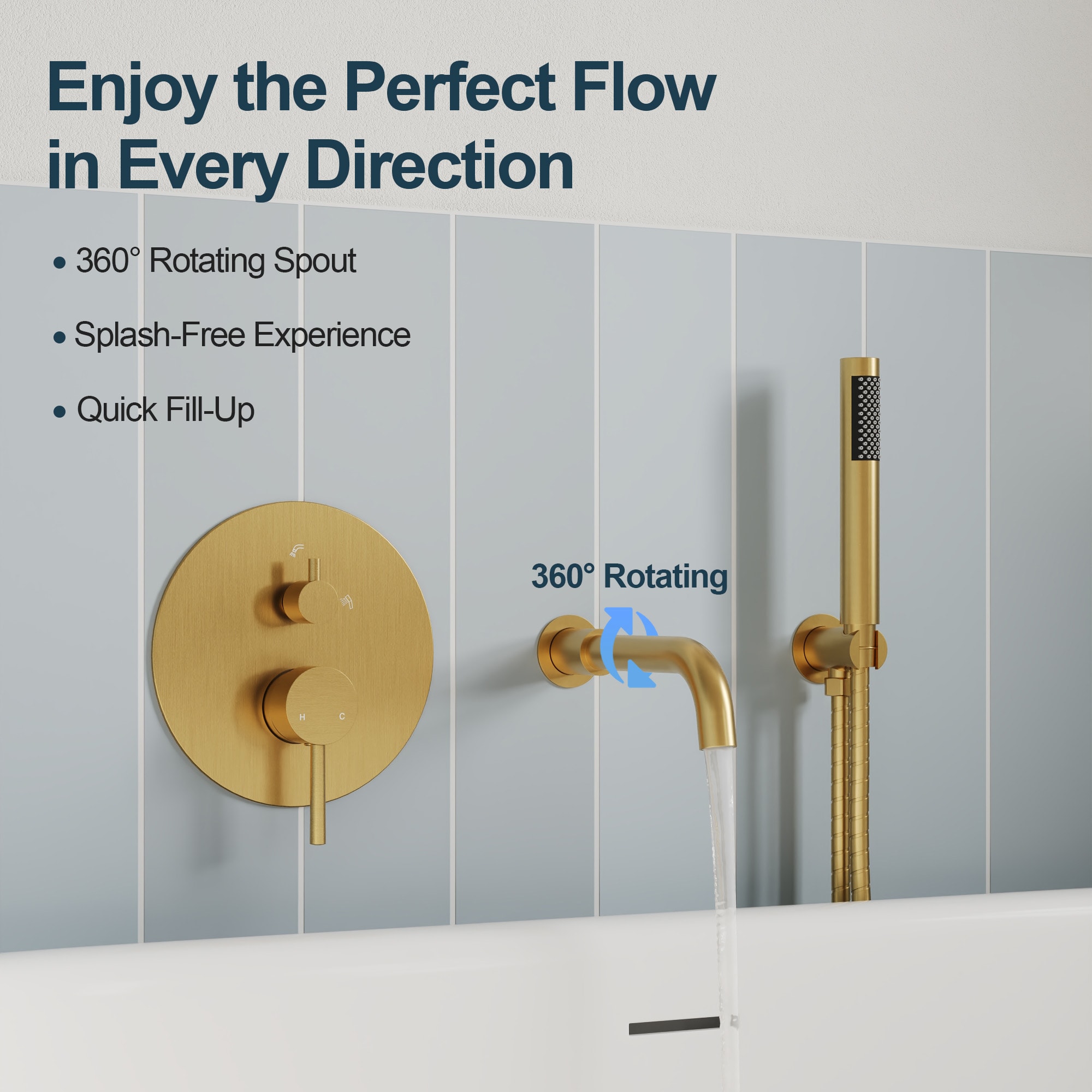 GRANDJOY SGF10GJ-59-BN10 Roman-Tub-Faucets - View #7