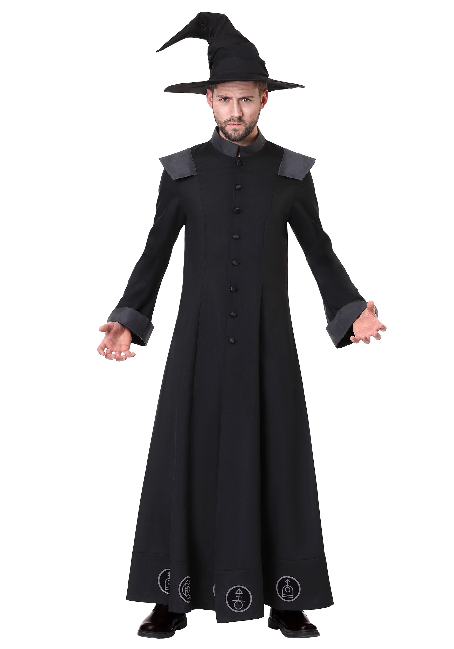 HalloweenCostumes.com FUN6237PL-4X FUN Costumes Men's Plus Size Warlock Costume Wizard Robes 4X