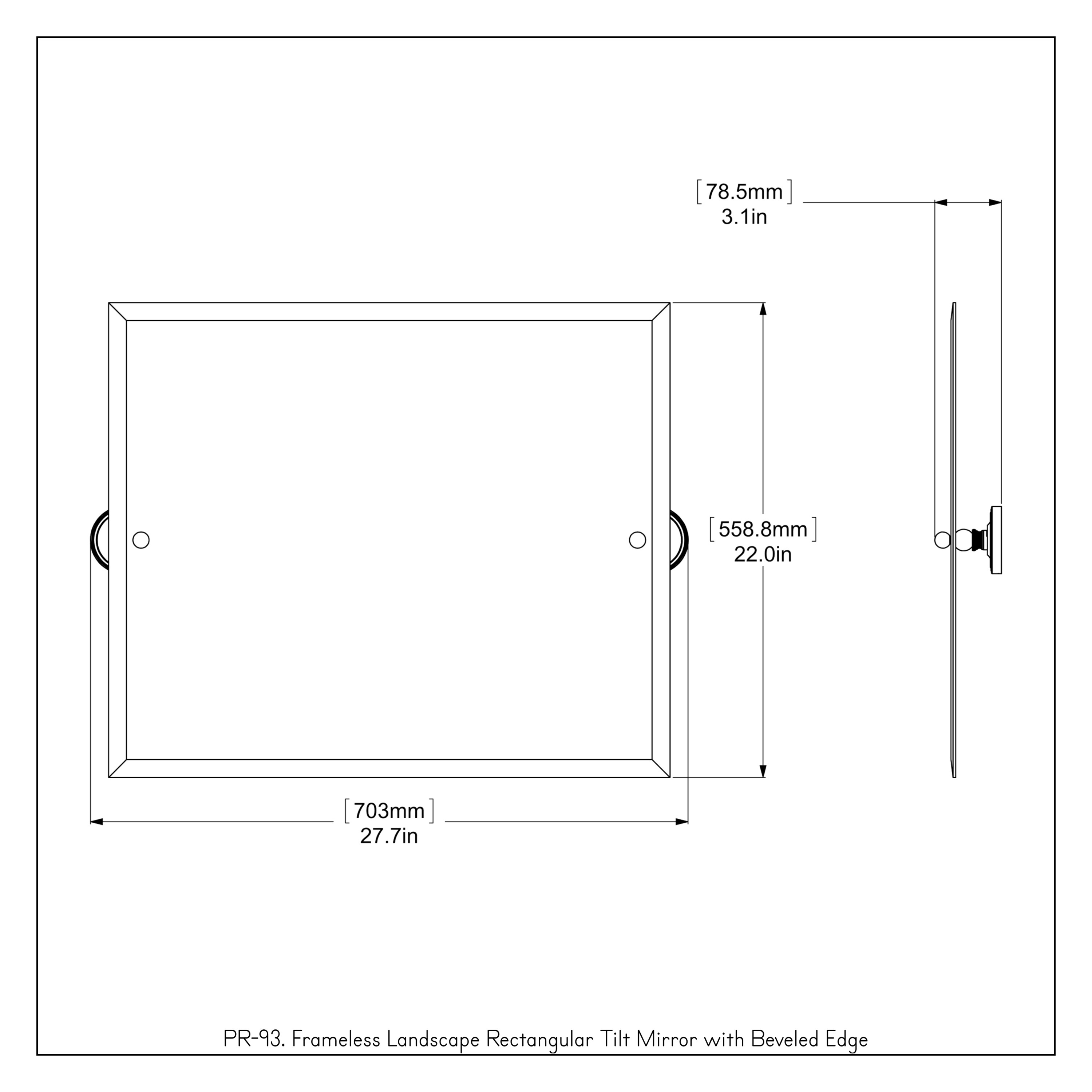 Allied Brass PR-93-SCH Framed-Bath-Mirrors - View #3