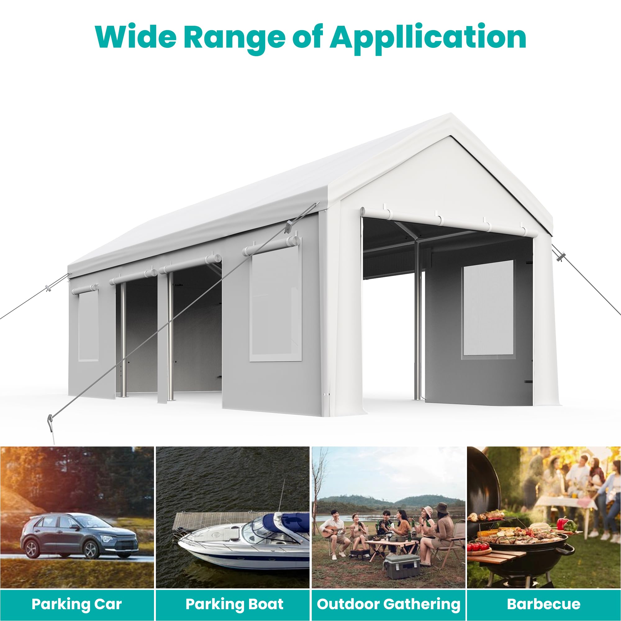GarveeLife LMYCP-JO242845 Carport-Covers - View #3