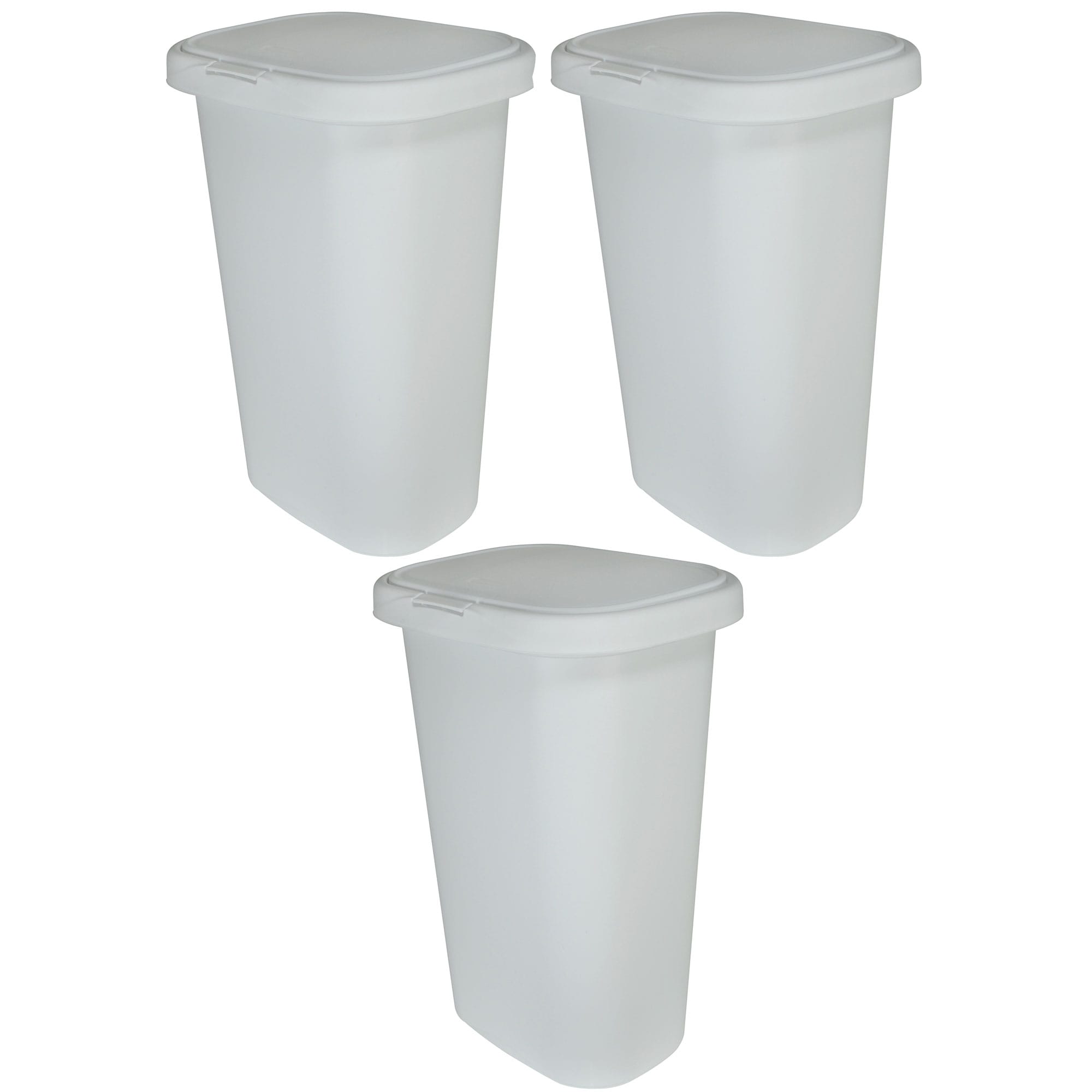 Rubbermaid 13.25 Gallon Rectangular Spring-Top Lid Wastebasket Trash Can,  White, 1 Piece - Fry's Food Stores