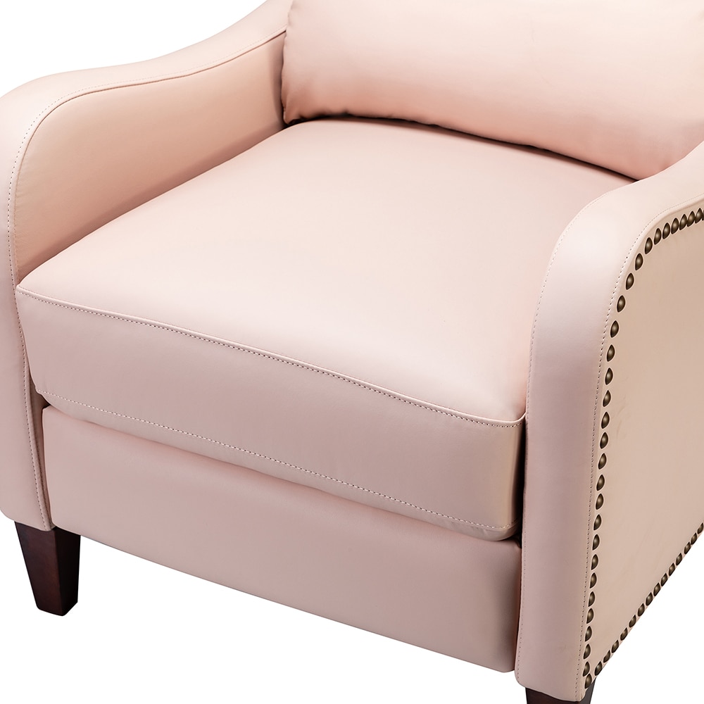 Pink faux leather discount chair