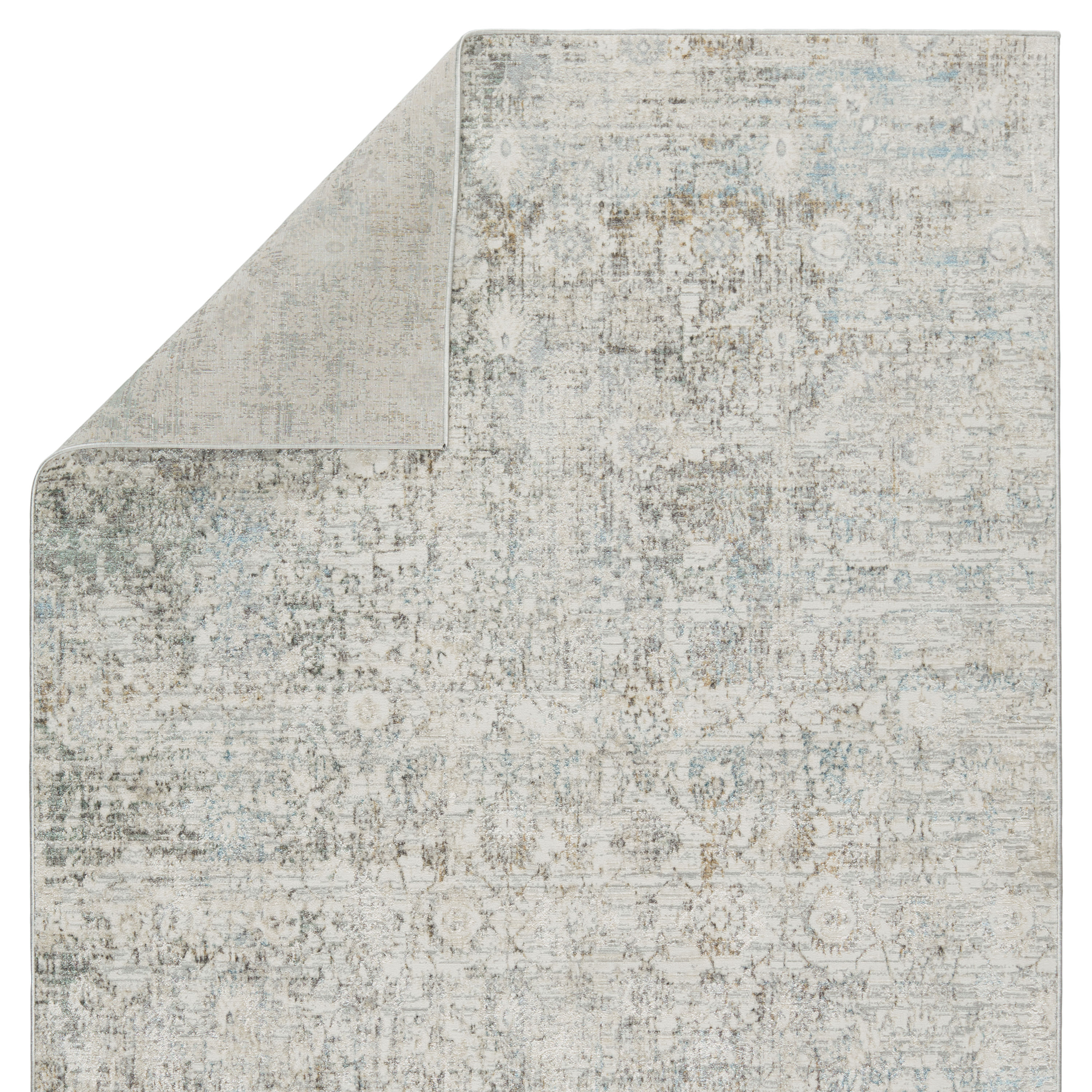 Melo 10' x 14' Gray Trellis Synthetic Area Rug