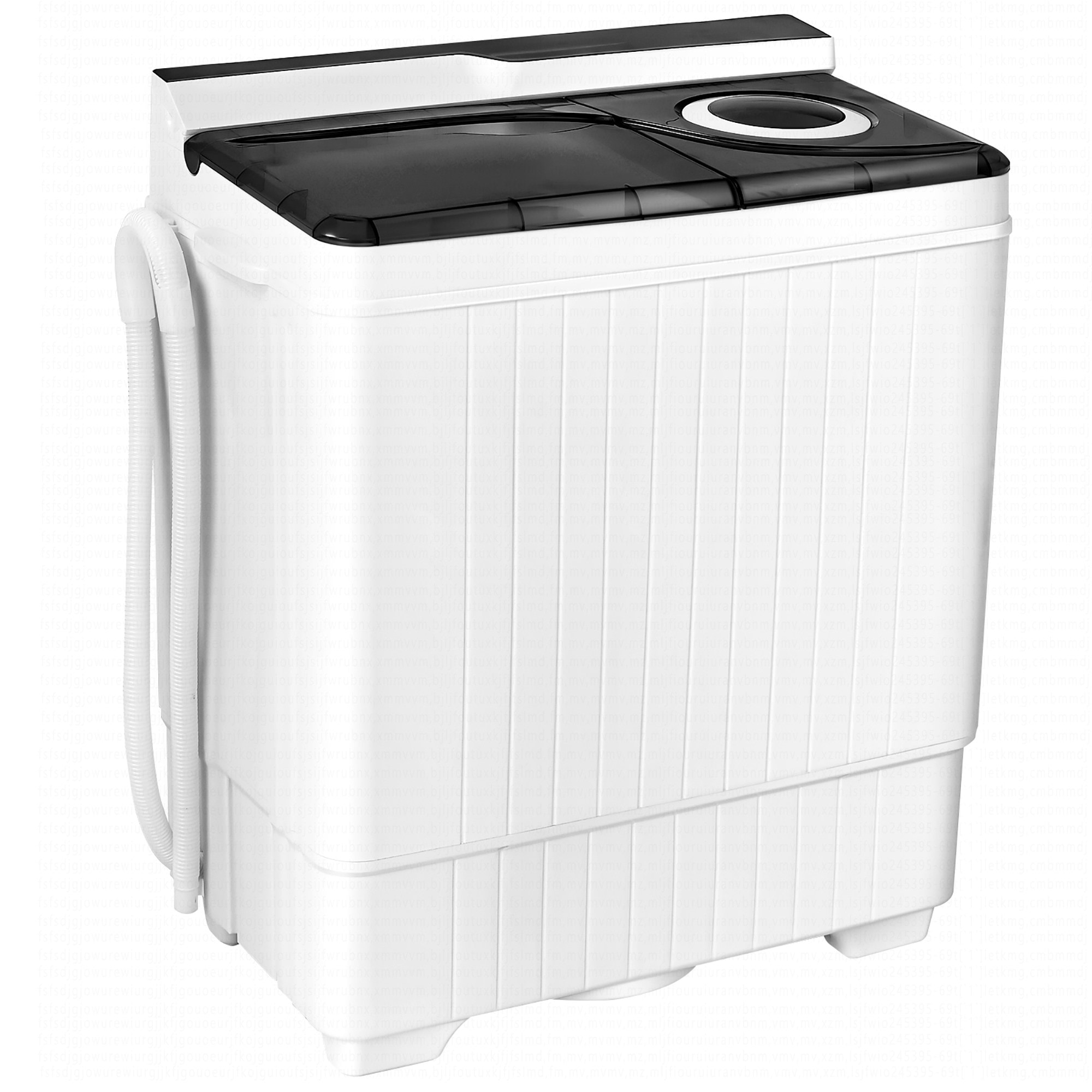 Costway CSHY000790 26lbs Portable Semi-automatic Washing Machine W/Built-in Drain Pump Grey