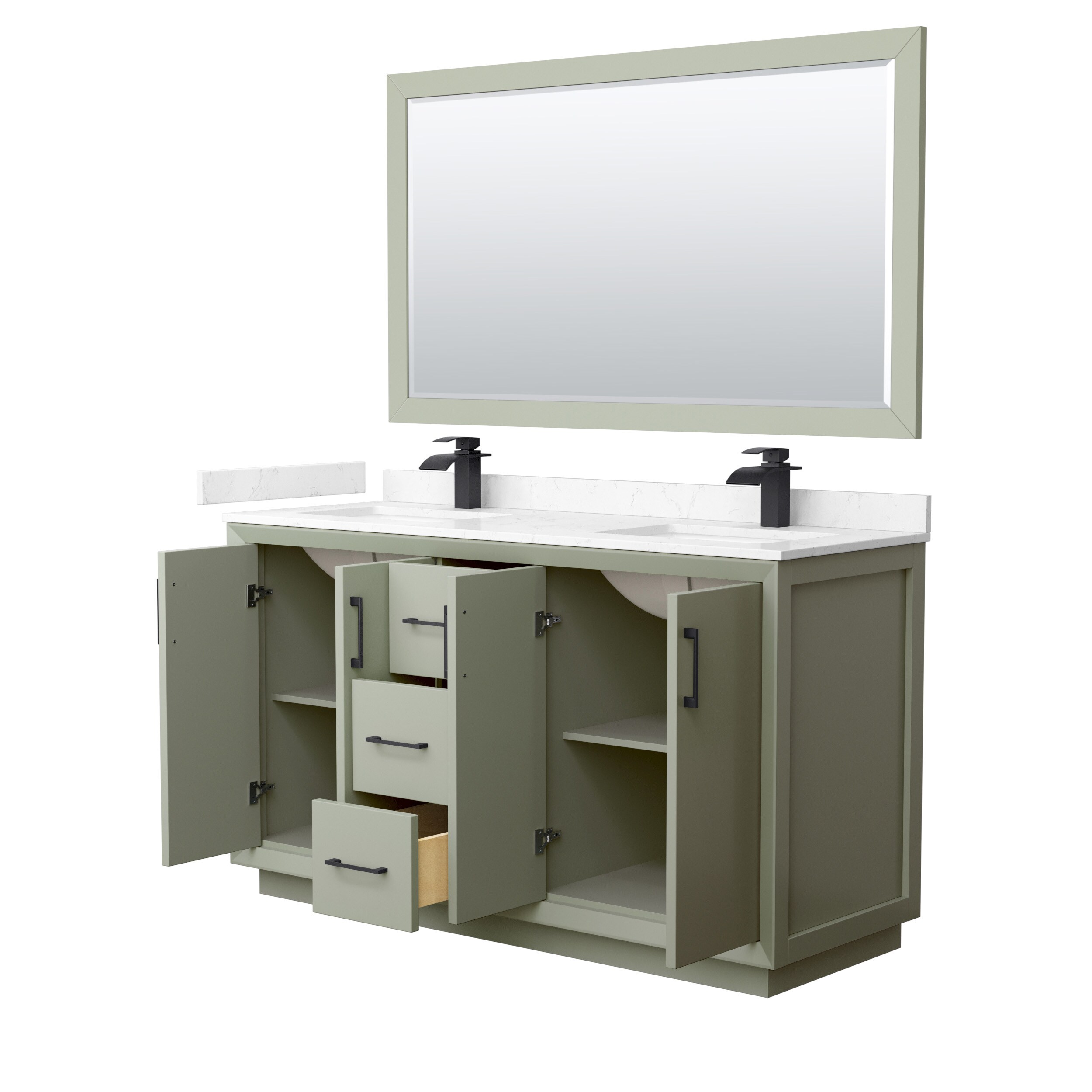 Wyndham Collection WCF414160DLBC2UNSM58 Bath-Vanity-Combo - View #2