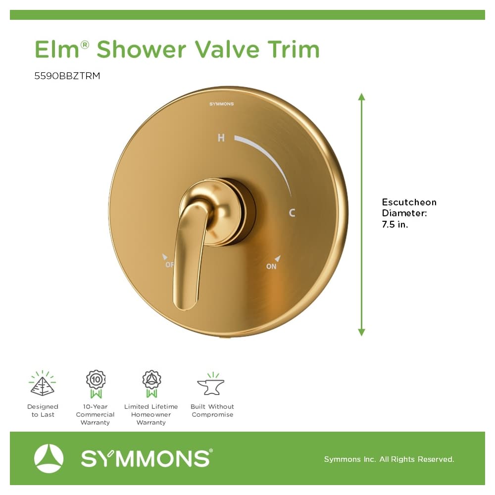Symmons 5590STNTRM Shower-Handles - View #9