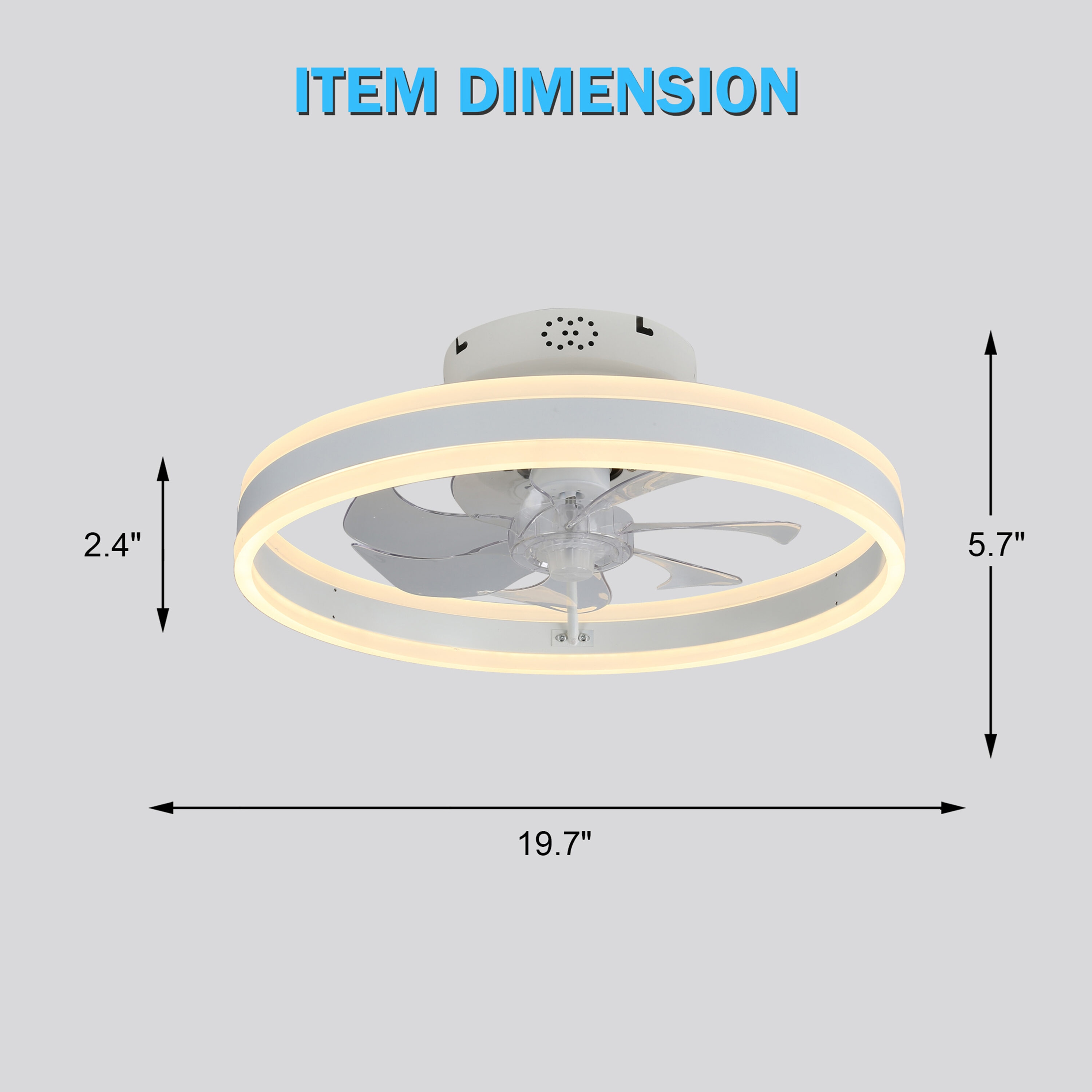 Oaks Decor Cotti 20-in White with Clear Blades Color-changing Integrated LED Indoor/Outdoor Flush Mount Smart Fandelier Ceiling Fan with Light and Remote (7-Blade) DC2002-W simolary.com 22 Oaks Decor Cotti 20-in White with Clear Blades Color-changing Integrated LED Indoor/Outdoor Flush Mount Smart Fandelier Ceiling Fan with Light and Remote (7-Blade) DC2002-W Simolary simolary.com 22