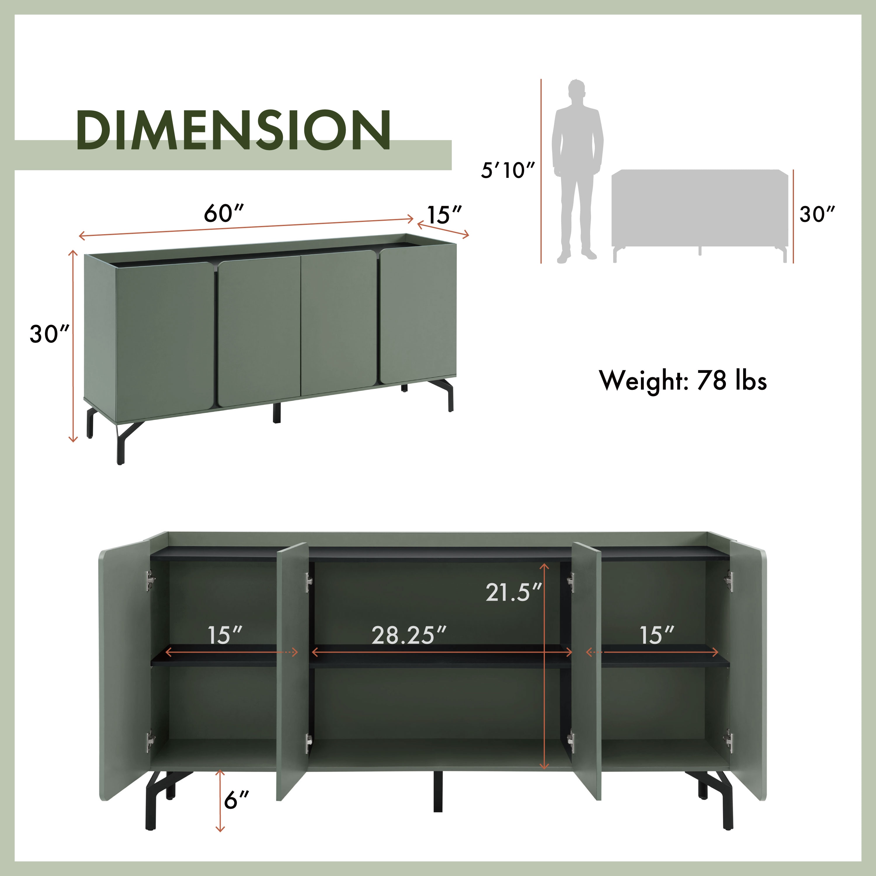 Furniture of America IDI-233226 Dining-Kitchen-Storarge - View #3