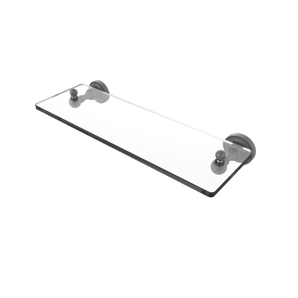 Allied Brass DT-1/16-GYM Dottingham Matte Gray Wall mount Bathroom Shelf ( 16-in x 3-in x 5-in )