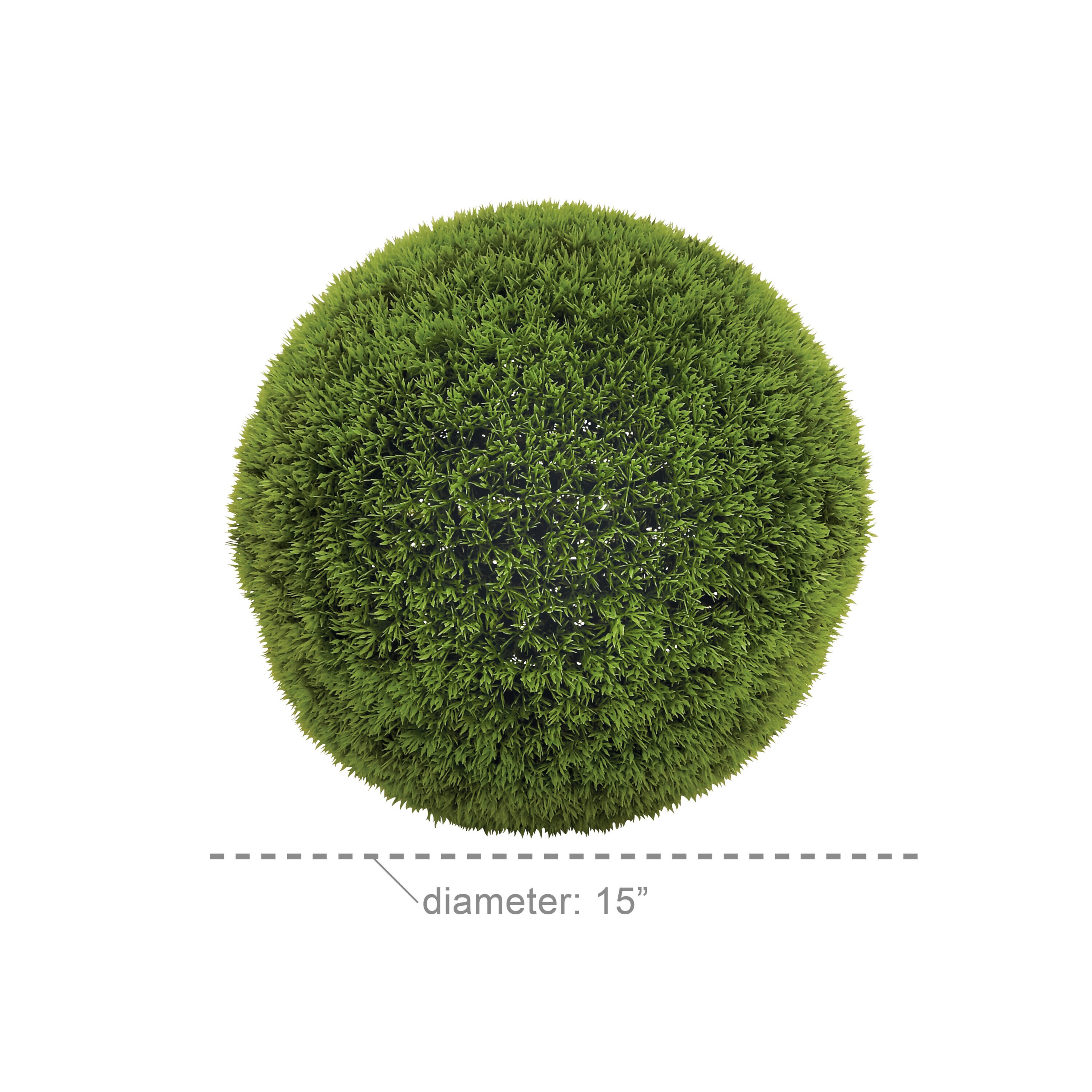 Grayson Lane 15-in Green Ball Topiary Indoor Boxwood Artificial Topiary ...