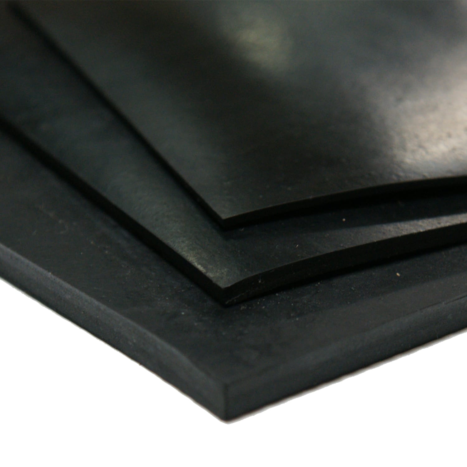 Rubber Cal Neoprene Sheet- 70A Durometer- Smooth Finish- Adhesive Backing- 0.25-in Thick x 12-in Width x 24-in Length- Black