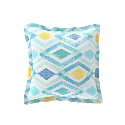 Allen Roth Geometric Paxton Square Throw Pillow In The Outdoor Decorative Pillows Department At Com - Allen And Roth Patio Pillows