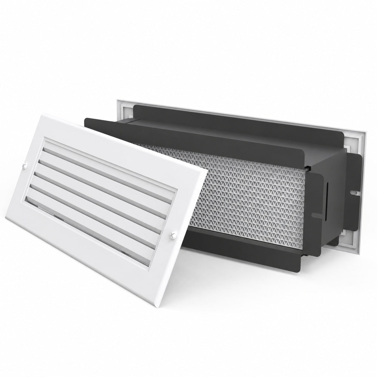 Anqtovp - Wall Return Air Pathway Kit with Eco Friendly Filter and Aluminum Grille 12 by 4 Retro...