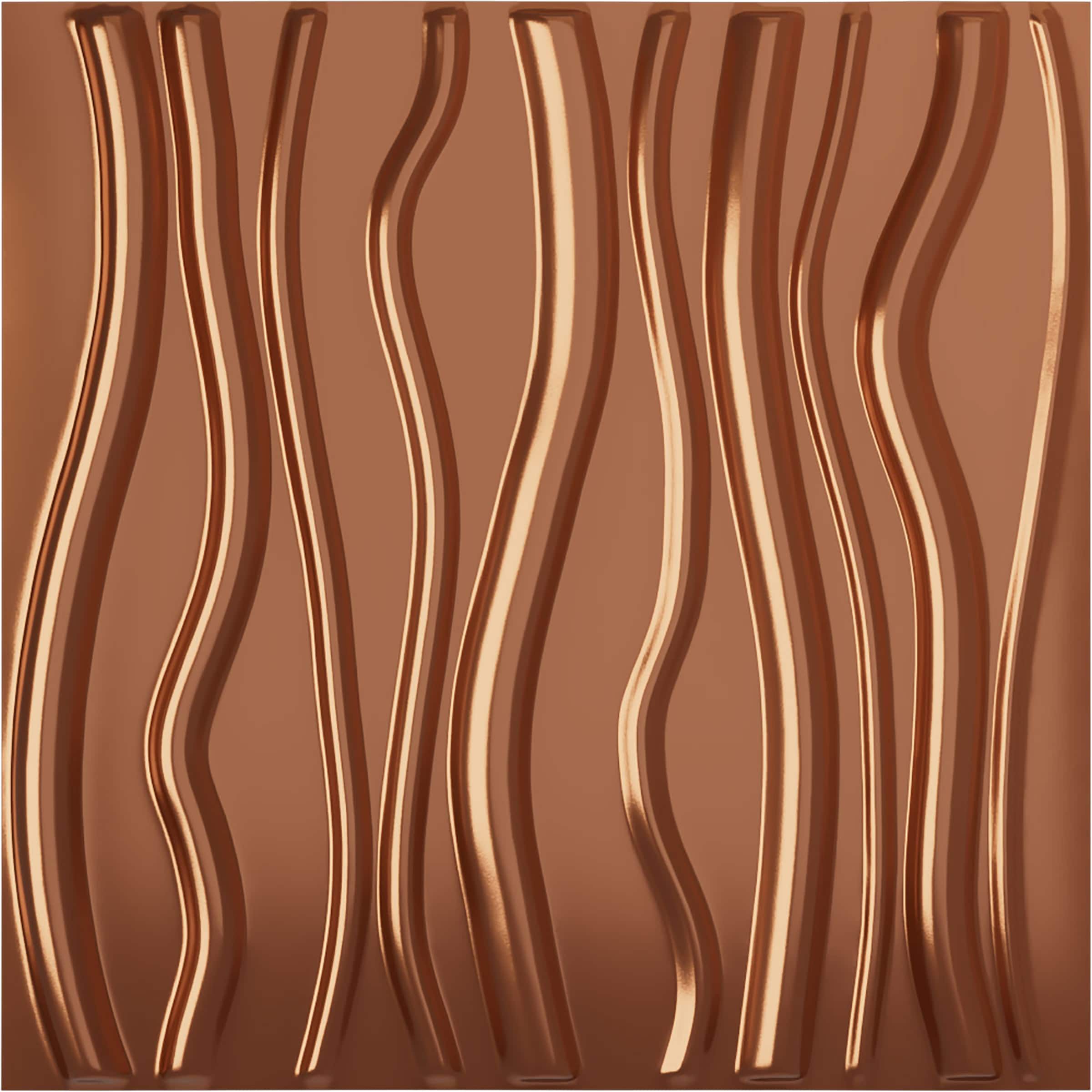 Ekena Millwork WP20X20JABCO 19-5/8-in x 19-5/8-in Embossed Paintable/Stainable Copper PVC Abstract Wall Panel ( 2.67-sq ft )