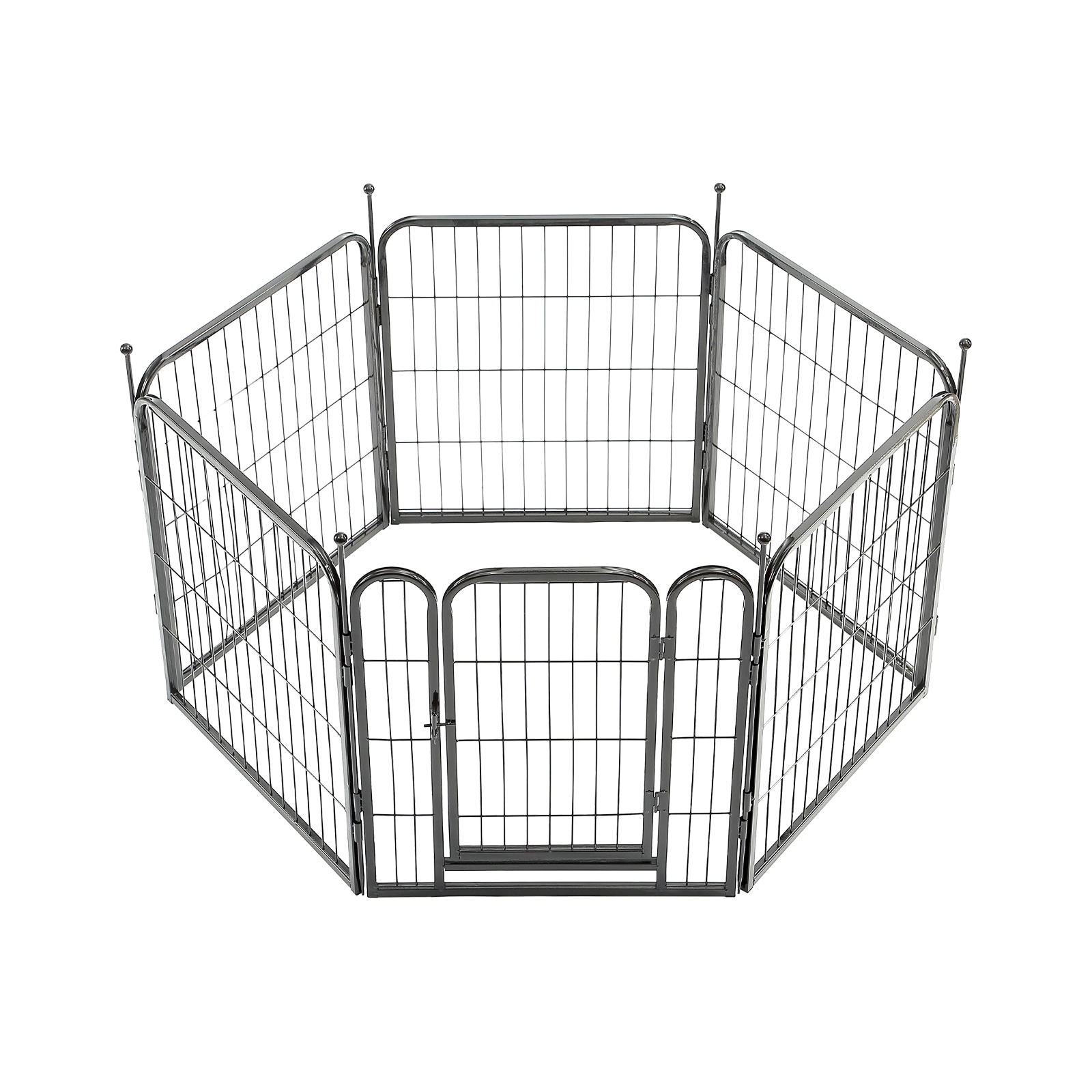 Maocao Hoom FZ59180 24.01-in x 22.4-in Black Metal Indoor/Outdoor Playpen