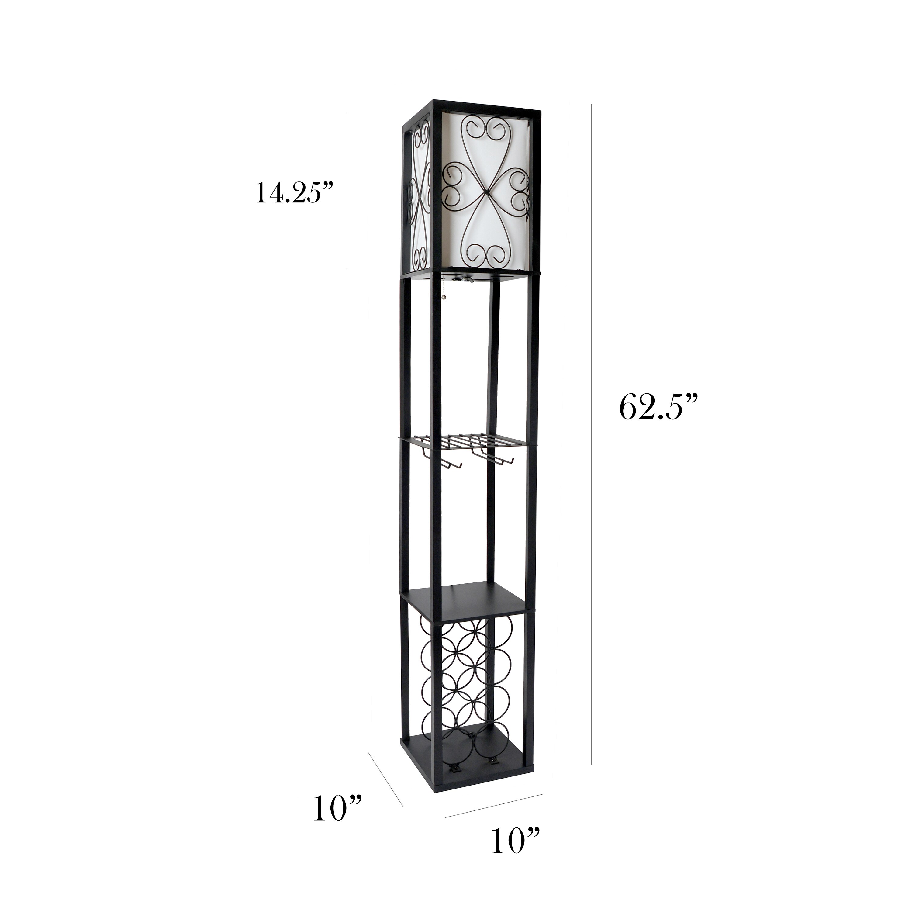 Simple Designs LF1015-BLK-LB floorlamps - View #3
