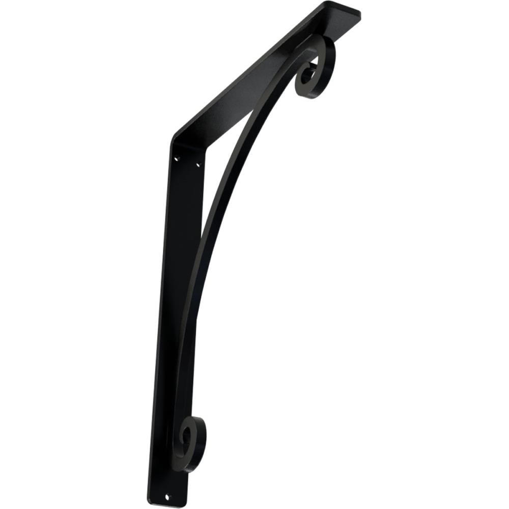 Ekena Millwork BKTM01X10X12SLE Legacy 10-in x 1.5-in x 12-in Black Wrought iron Countertop support bracket