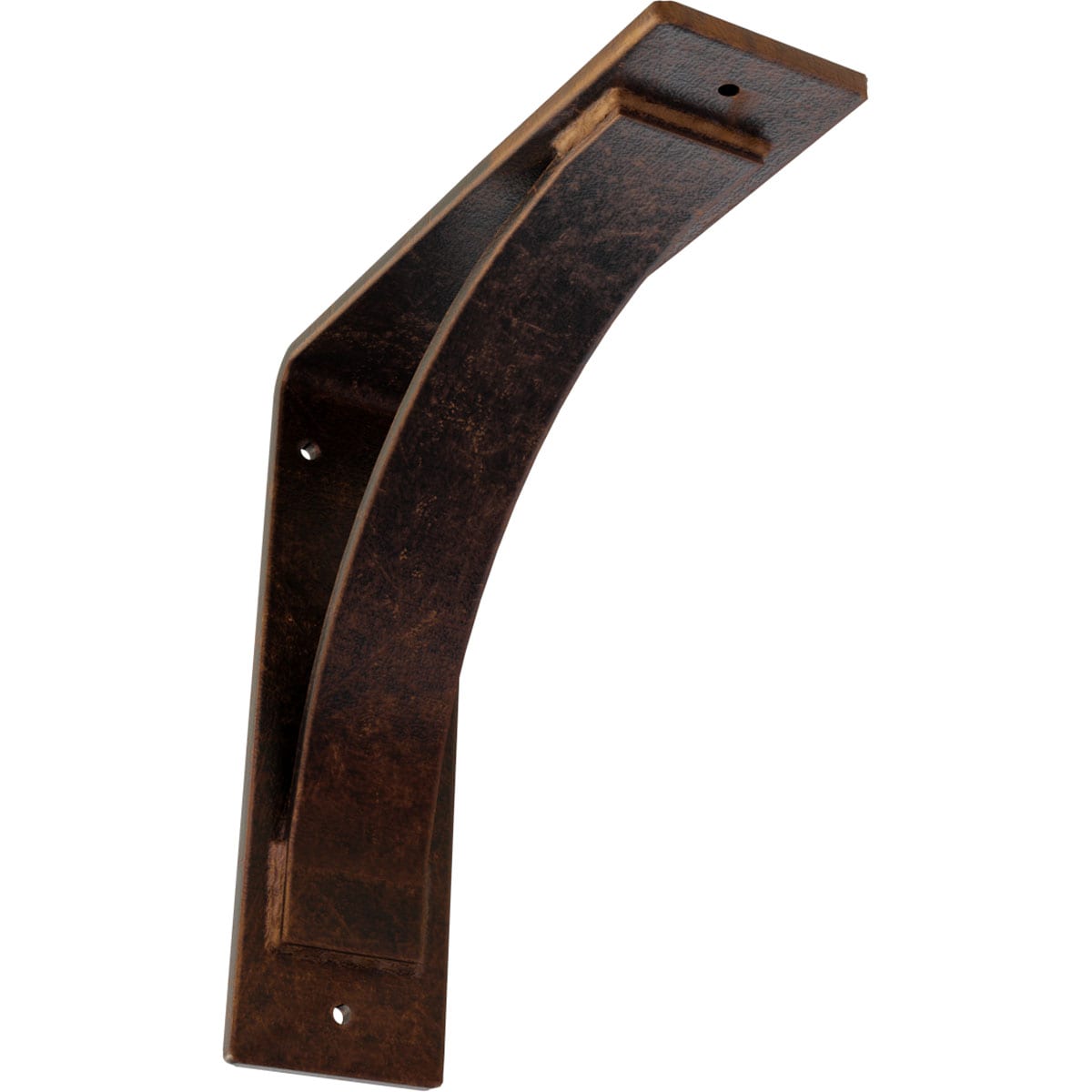 Ekena Millwork BKTM03X10X10MOACO Morris Morris 10-in x 3-in x 10-in Antique copper Steel Mounting bracket