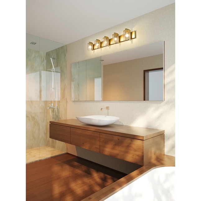 Olde Brass Transitional Vanity Light, Jinzo Led Bathroom Vanity Lighting Kit