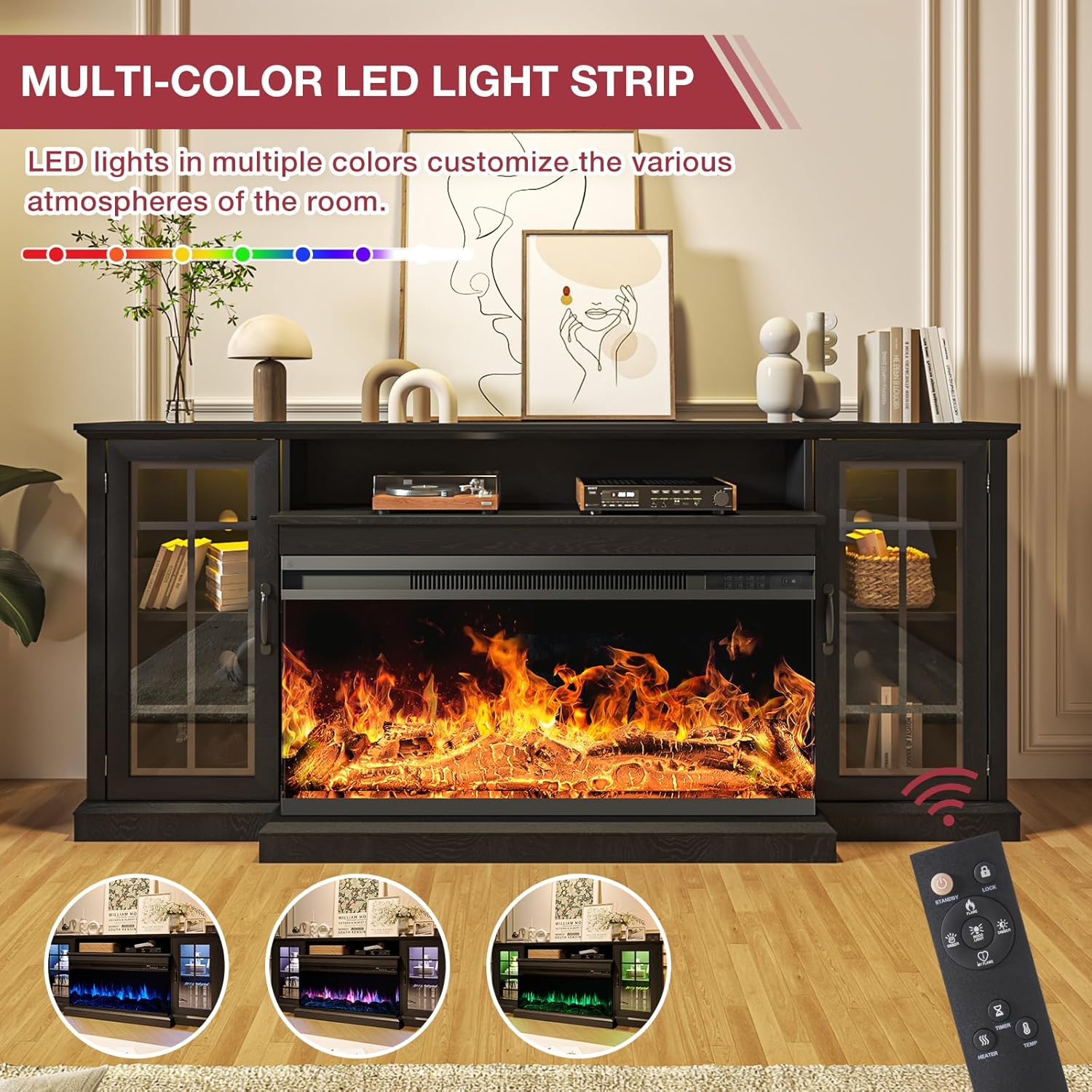 Bapipro TE32A70BB Electric-Fireplaces - View #2