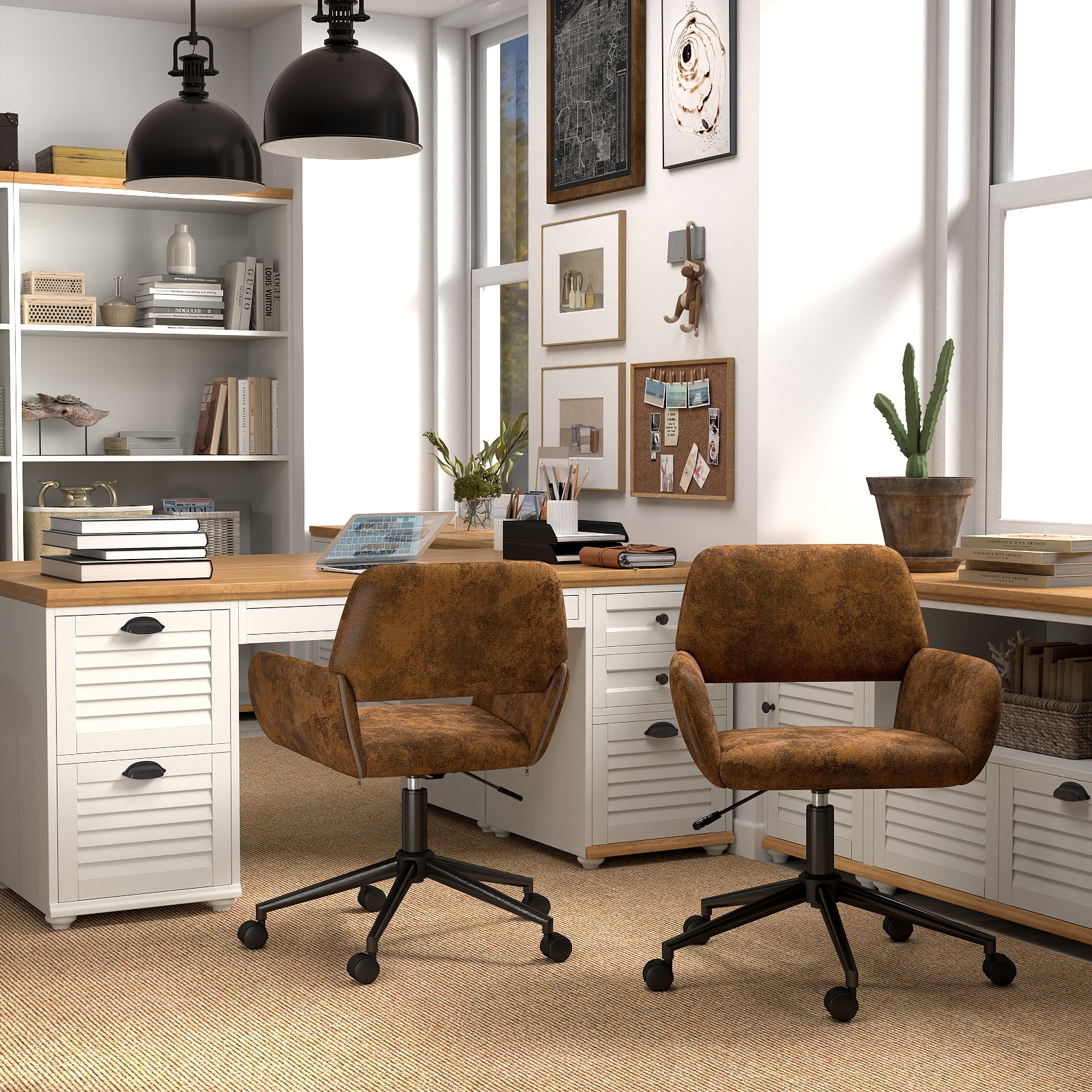 Homy Casa ROSS SUEDE Office-Chairs - View #3