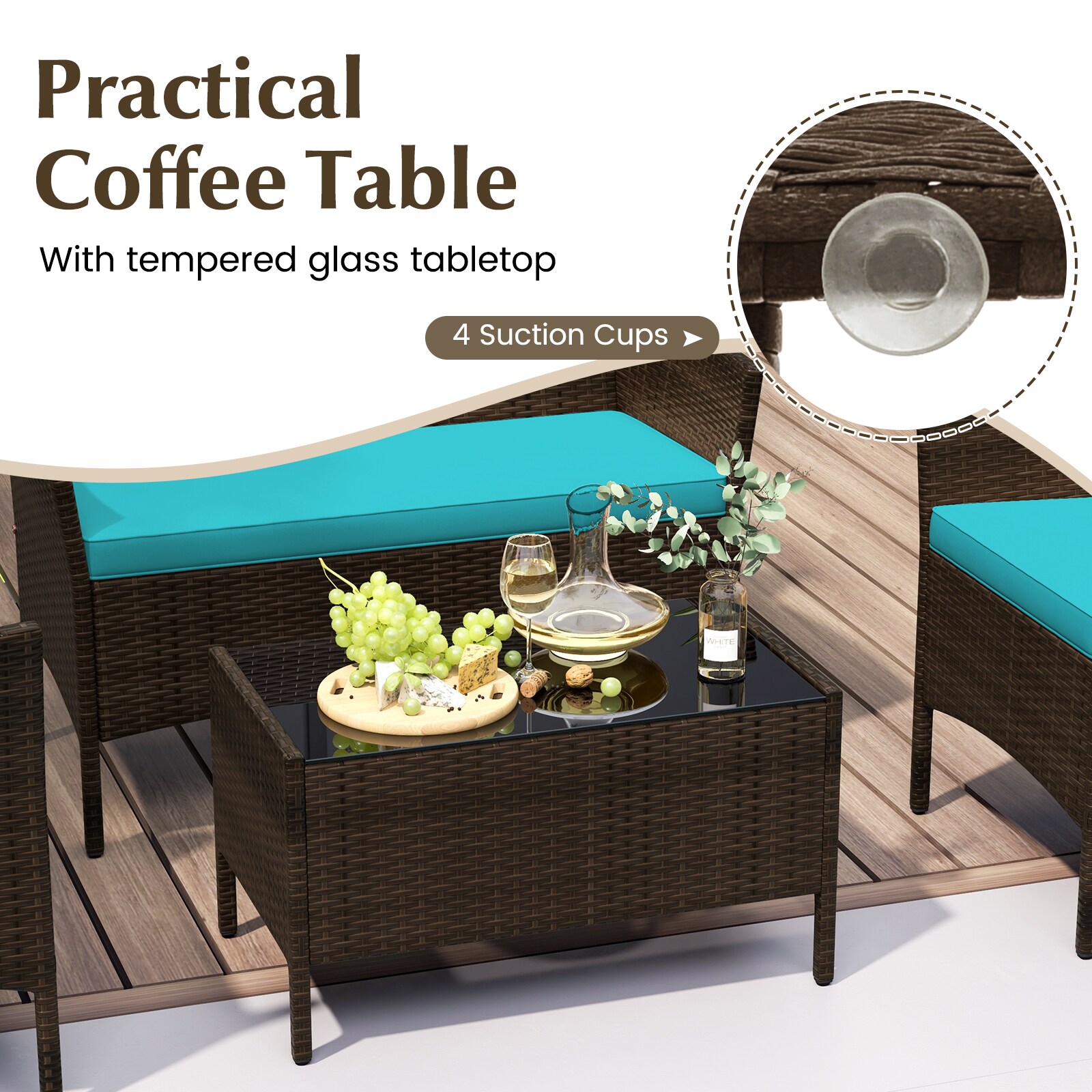 Forclover HYFW-1887TU Patio-Conversation-Sets - View #7