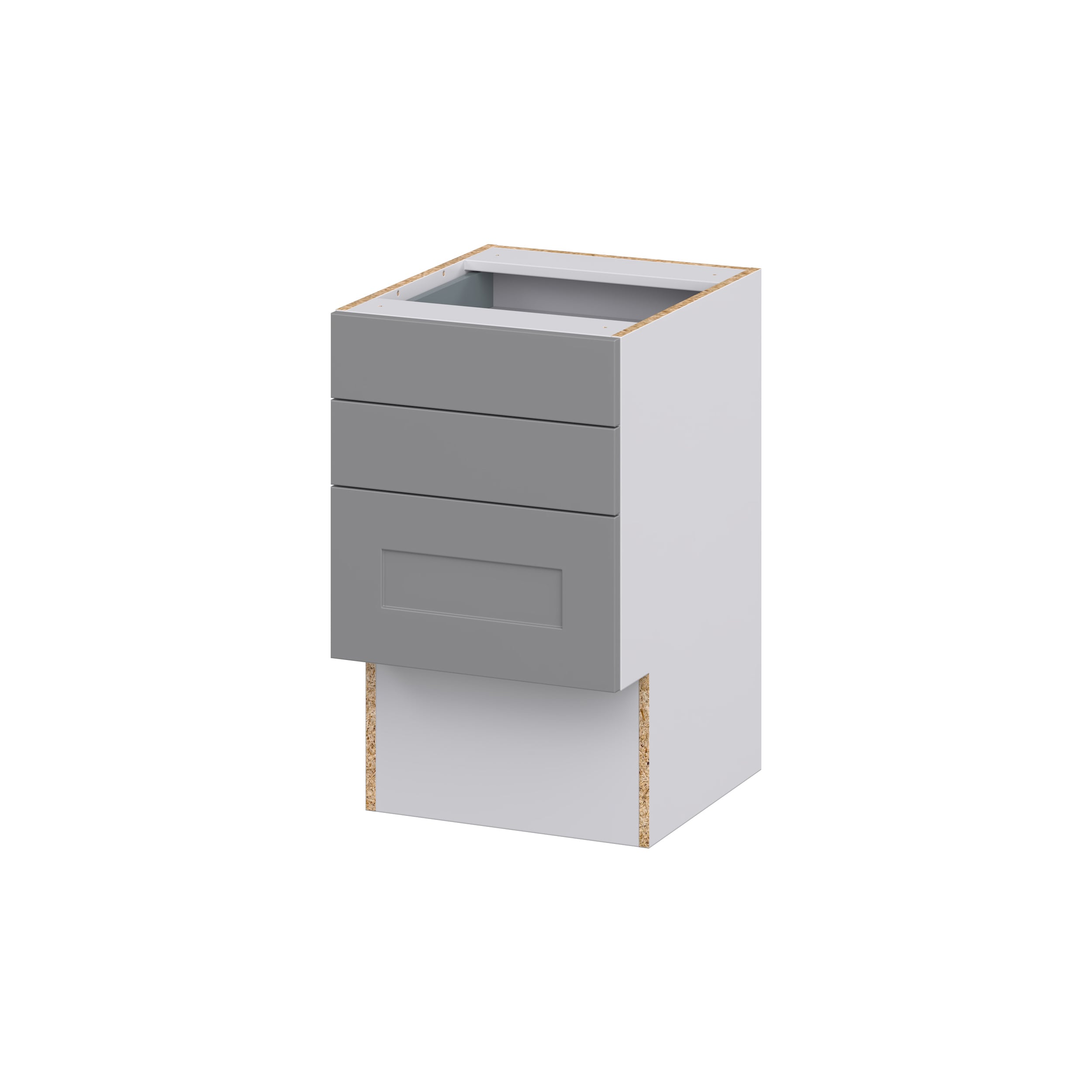 Hugo&Borg Beaumont 12-in W x 30-in H x 21-in D Slate Gray 4-Drawer Base Fully Assembled Cabinet (Recessed Panel Style)