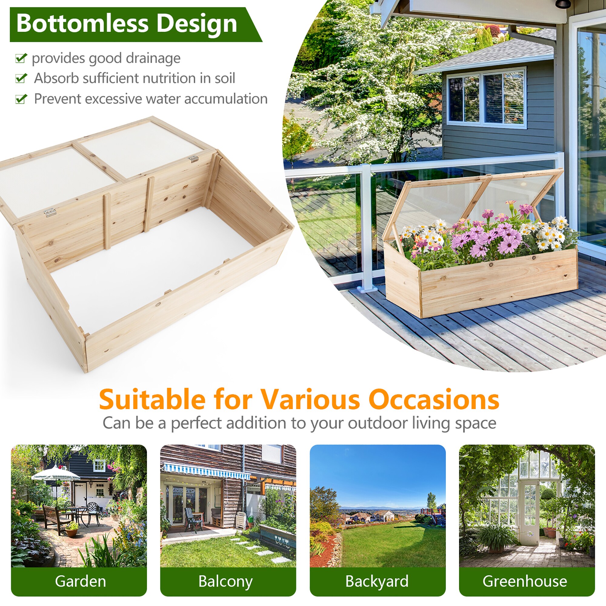 Costway LWS00600 Raised-Garden-Beds - View #3