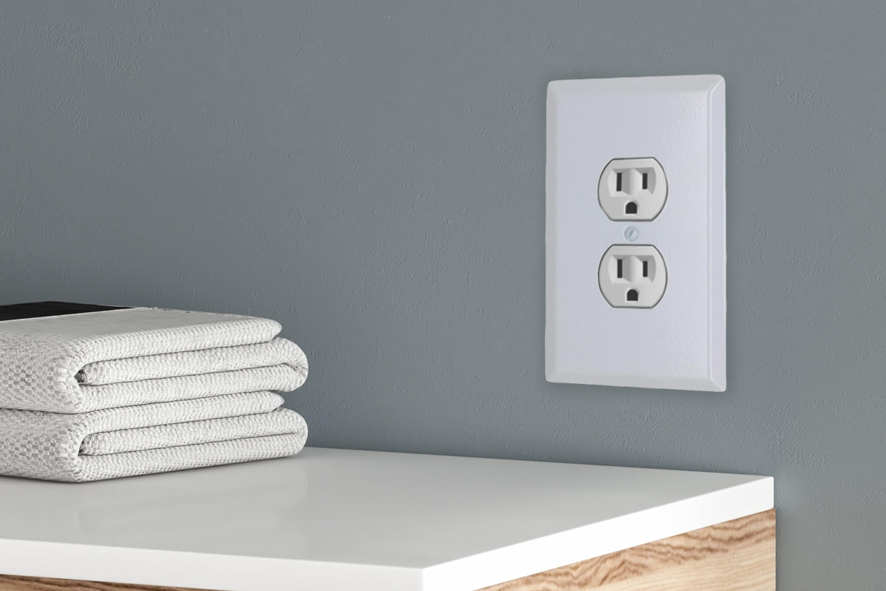 Hubbell WJW-DX-20 TayMac 1 -Gang Jumbo Size White Metal Indoor Duplex Wall Plate