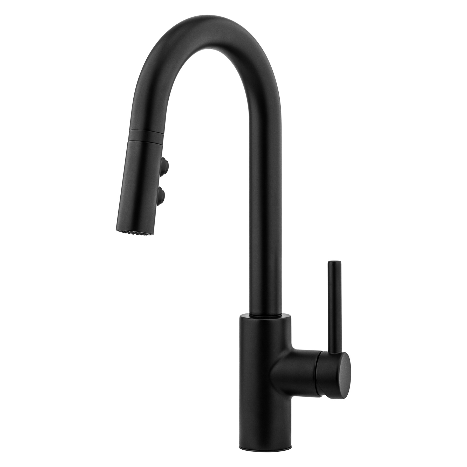 Pfister Stellen Black Double Handle Pull-down Kitchen Faucet with ...