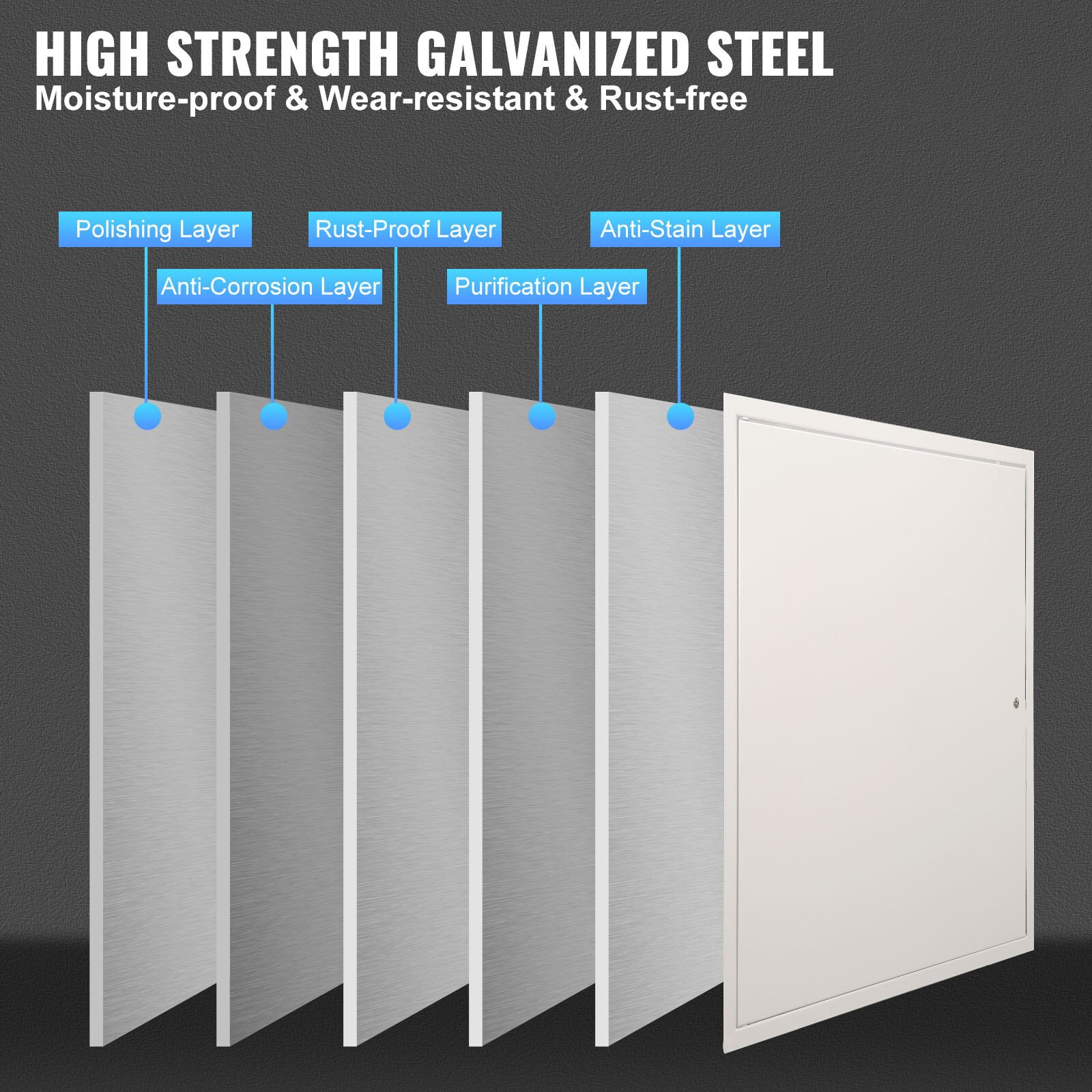 GIVIMO 16 in x 16 in Drywall and Ceiling Access Panel Galvanized Steel ...