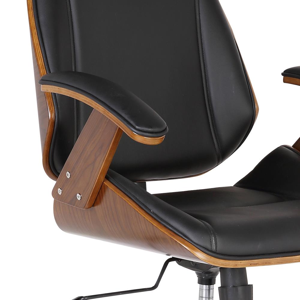 armen living century black office chair