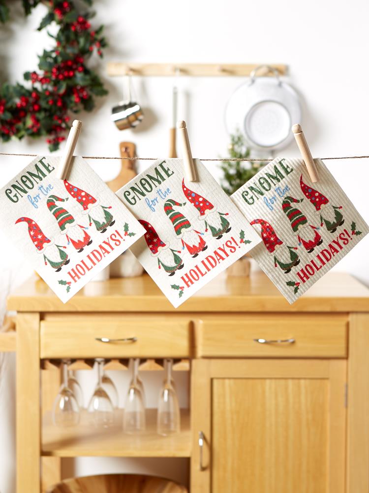 Swedish Dishcloths - Tomte - Santa From Sweden - Reusable Sponge -  Absorbent Dishcloths for Kitchen — Nordic Gift House
